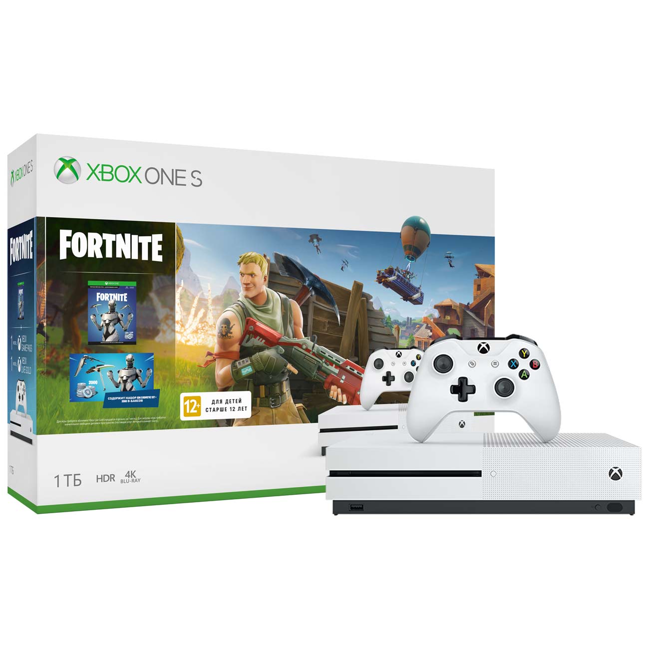 Купить Игровая консоль Xbox One Microsoft S 1TB + Fortnite в каталоге  интернет магазина М.Видео по выгодной цене с доставкой, отзывы, фотографии  - Москва