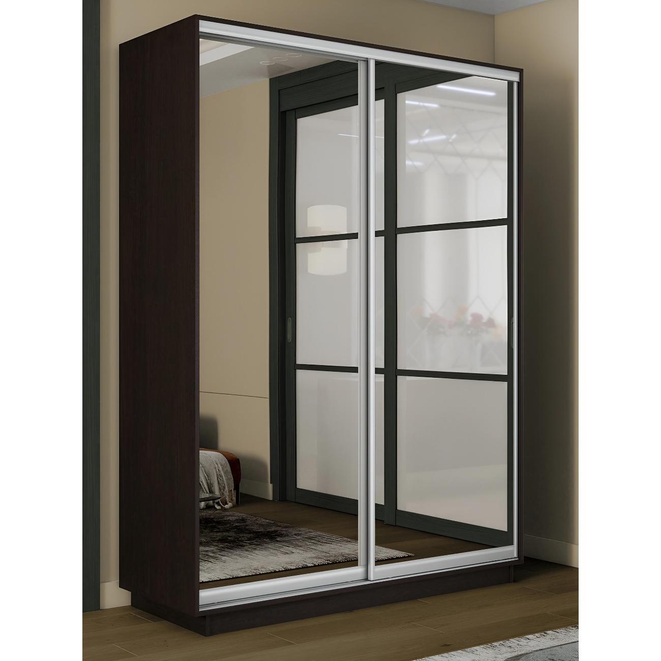 Изображение товара Шкаф-купе Е1 1,6 Экспресс 2-х дверный 160х220х45 с зеркалами в