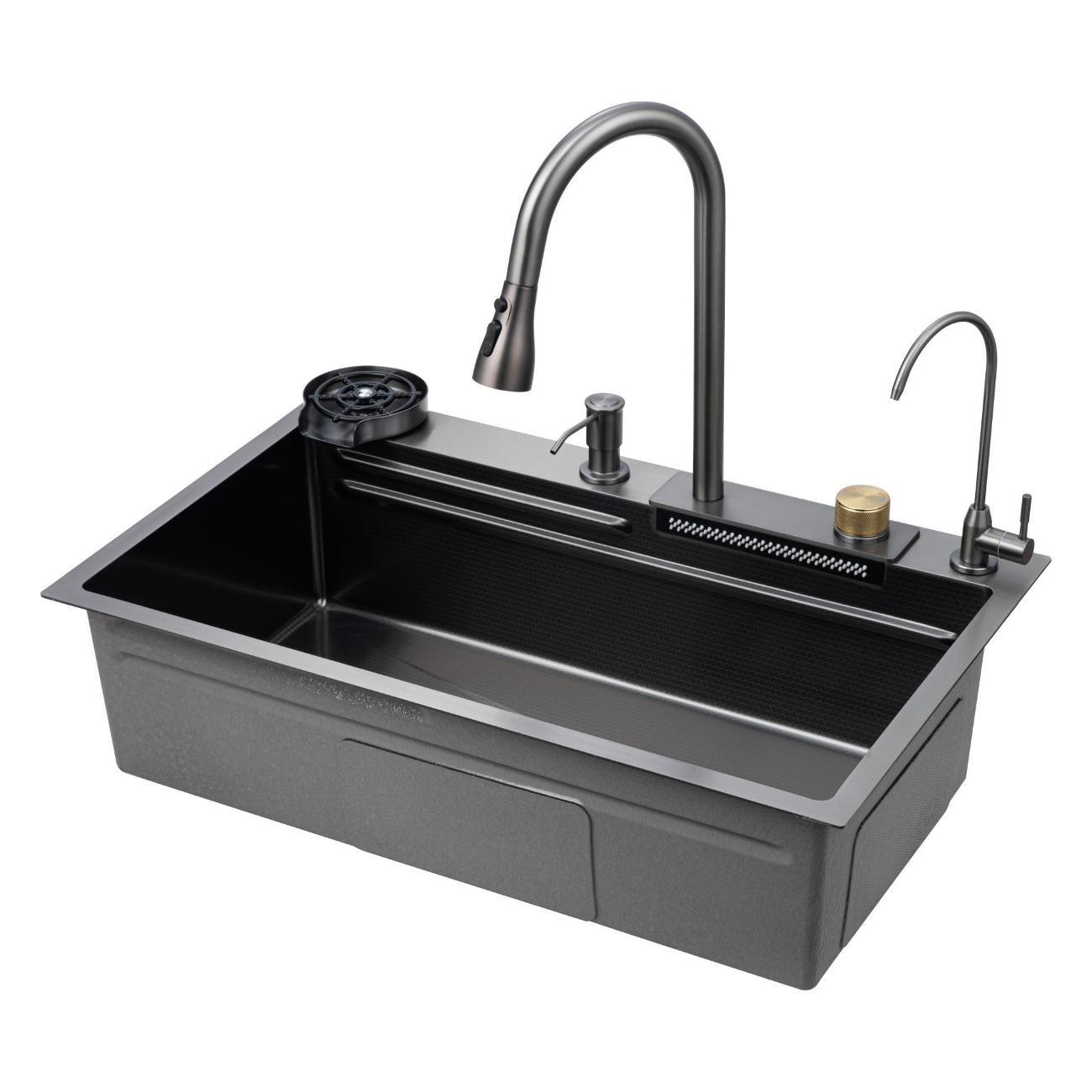 Изображение товара Комплект кухонная мойка и смеситель Savol S-SC003Q