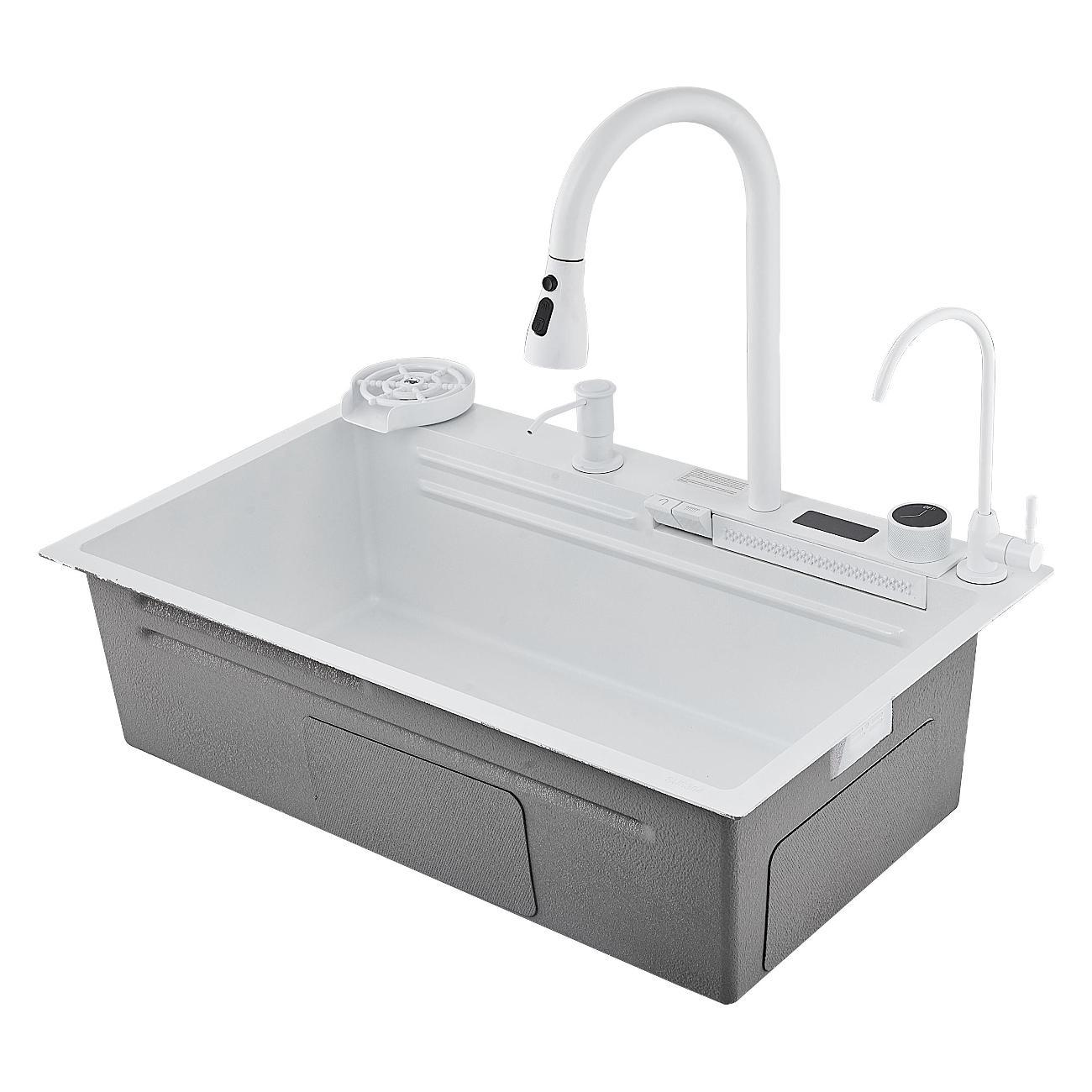 Изображение товара Комплект кухонная мойка и смеситель Savol S-SC002W