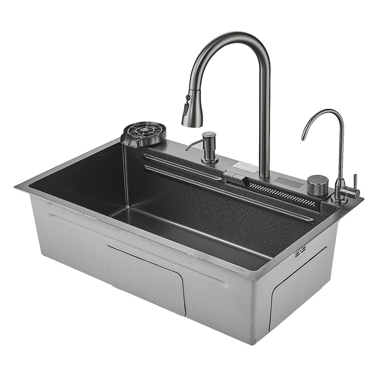 Изображение товара Комплект кухонная мойка и смеситель Savol S-SC002Q