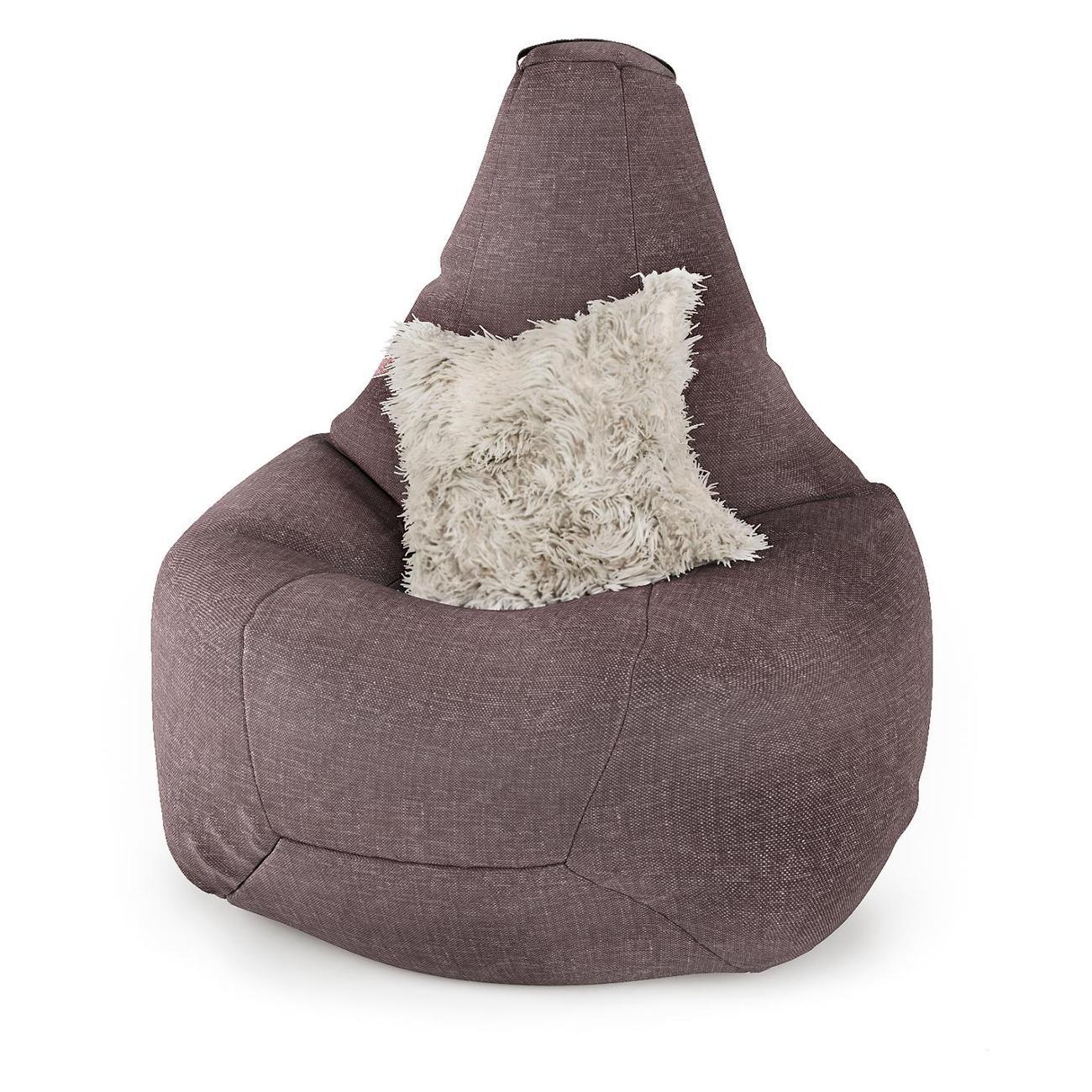 Изображение товара Кресло-мешок Шарм-Дизайн Груша, бескаркасное, пуфик, рогожка латте