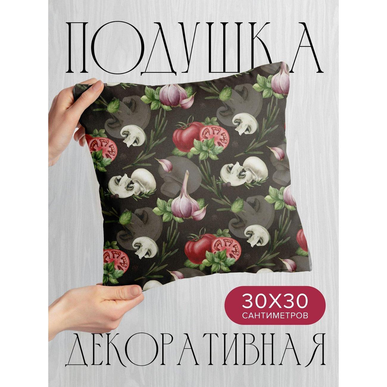 Изображение товара Подушка PrintyFull Узор из шампиньонов FP416722579
