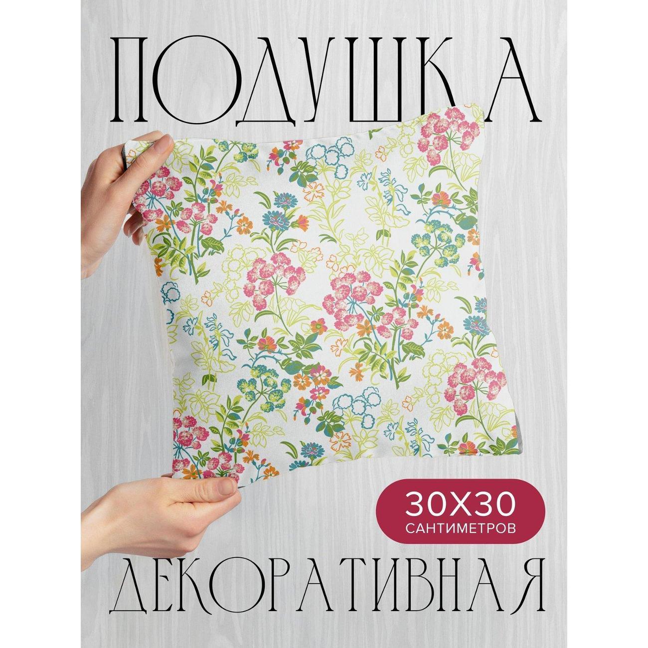 Изображение товара Подушка PrintyFull Цветочный узор: розовые FP420526816