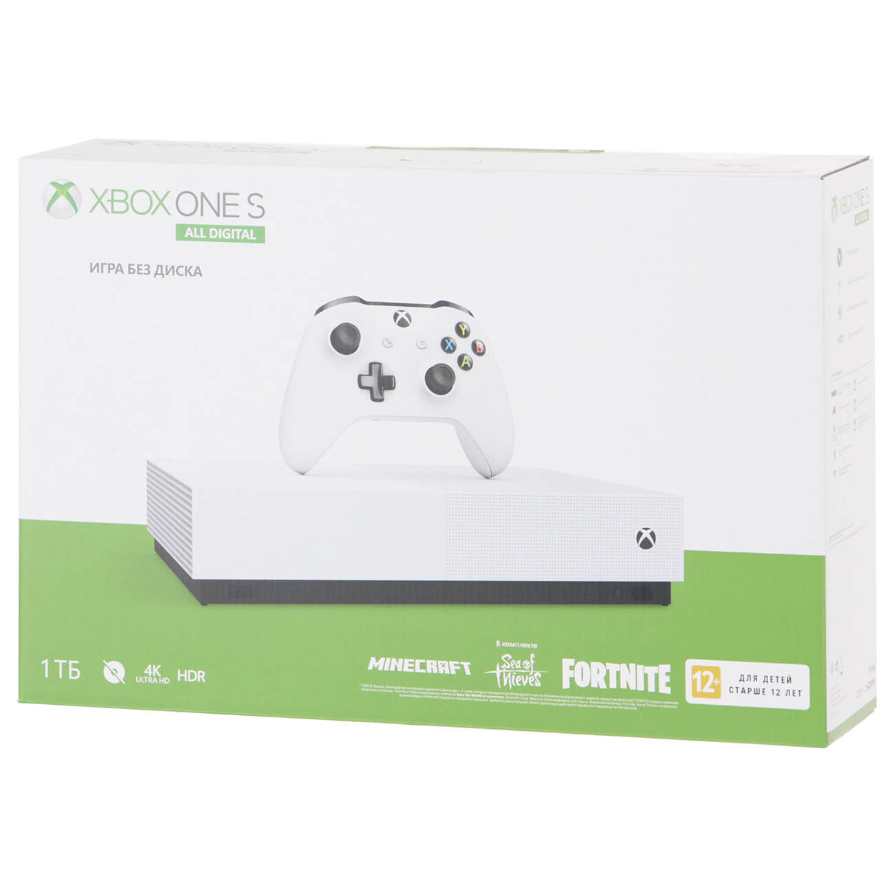 Купить Игровая консоль Xbox One Microsoft S 1TB All Digital+SeaOfThieves+ Minecraft+Fortnite в каталоге интернет магазина М.Видео по выгодной цене с  доставкой, отзывы, фотографии - Москва