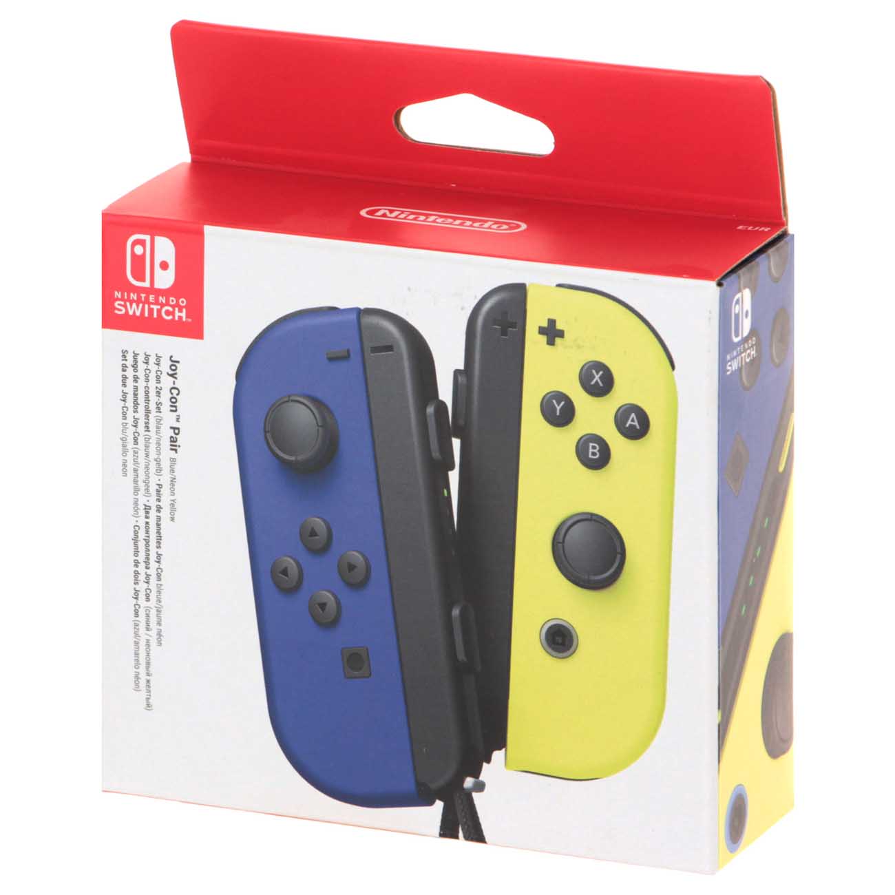 Геймпад для Switch Nintendo 2шт, Joy-Con синий/неоновый желтый