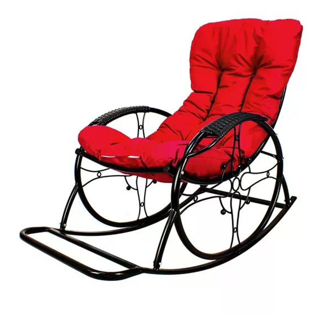 Изображение товара Кресло M-Group Кресло-качалка ЛЮКС черное, красная Изображение товара Кресло M-Group Кресло-качалка ЛЮКС черное, красная