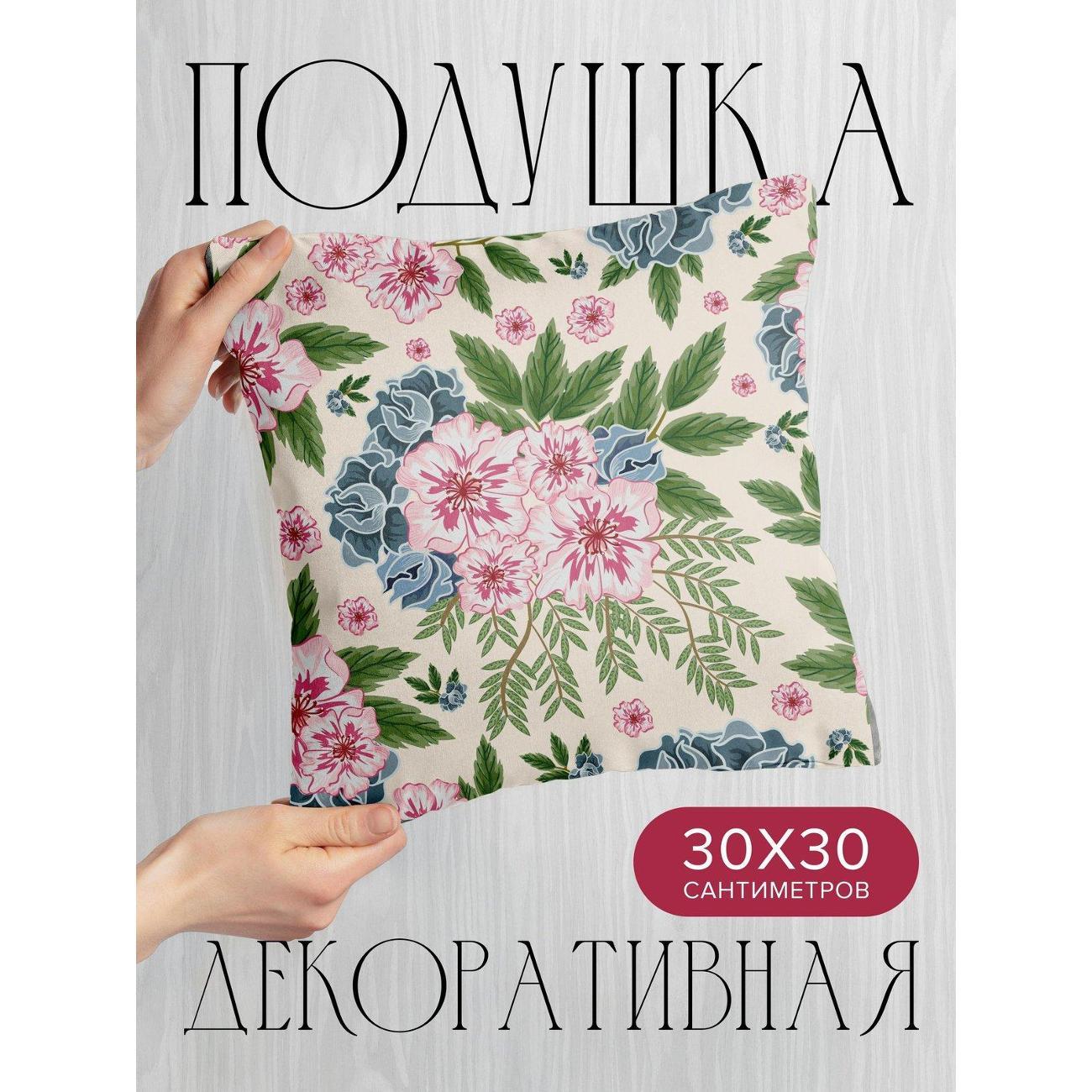 Изображение товара Подушка PrintyFull Цветочный узор: розовые FP6579249