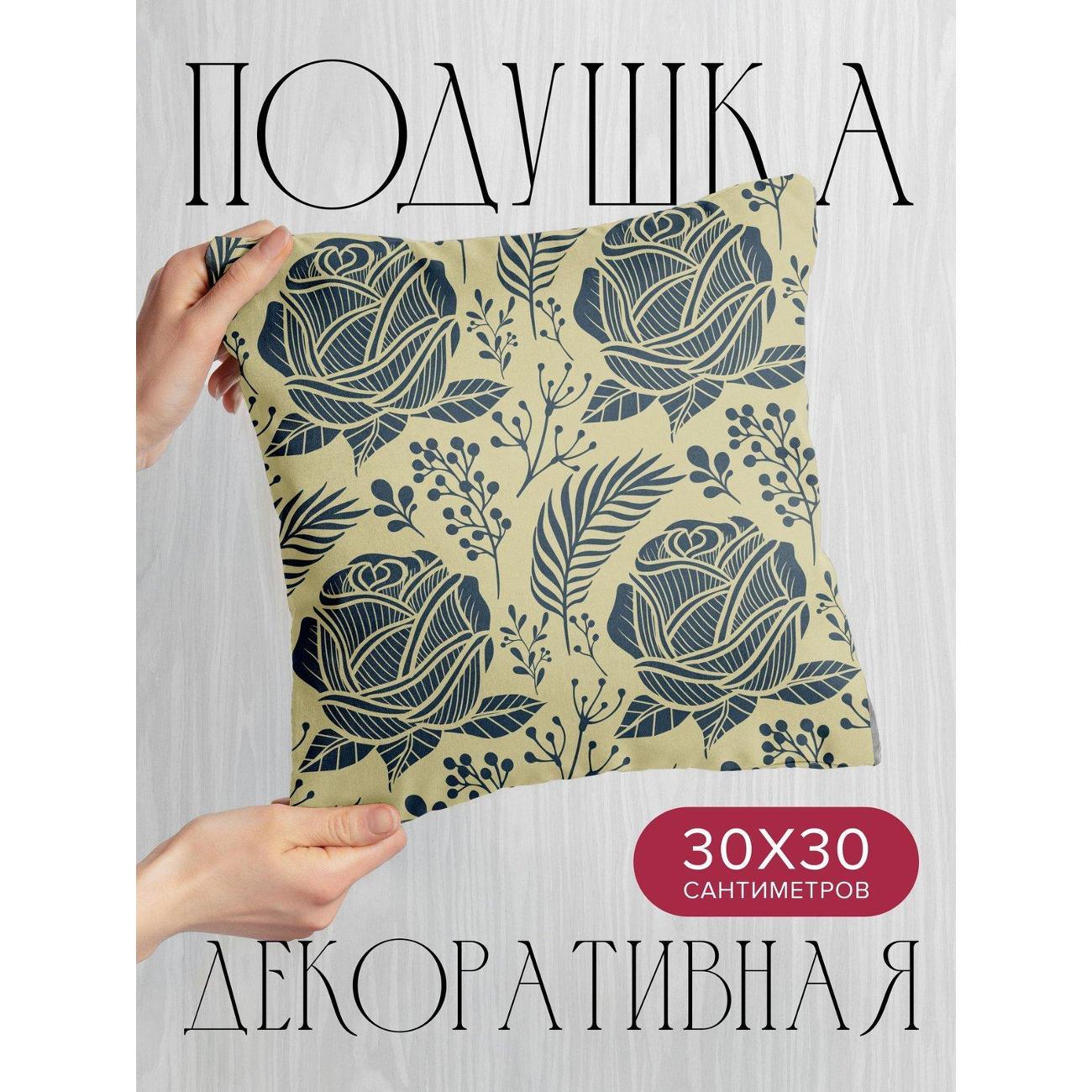 Изображение товара Подушка PrintyFull Бесшовный узор: розы FP73748310