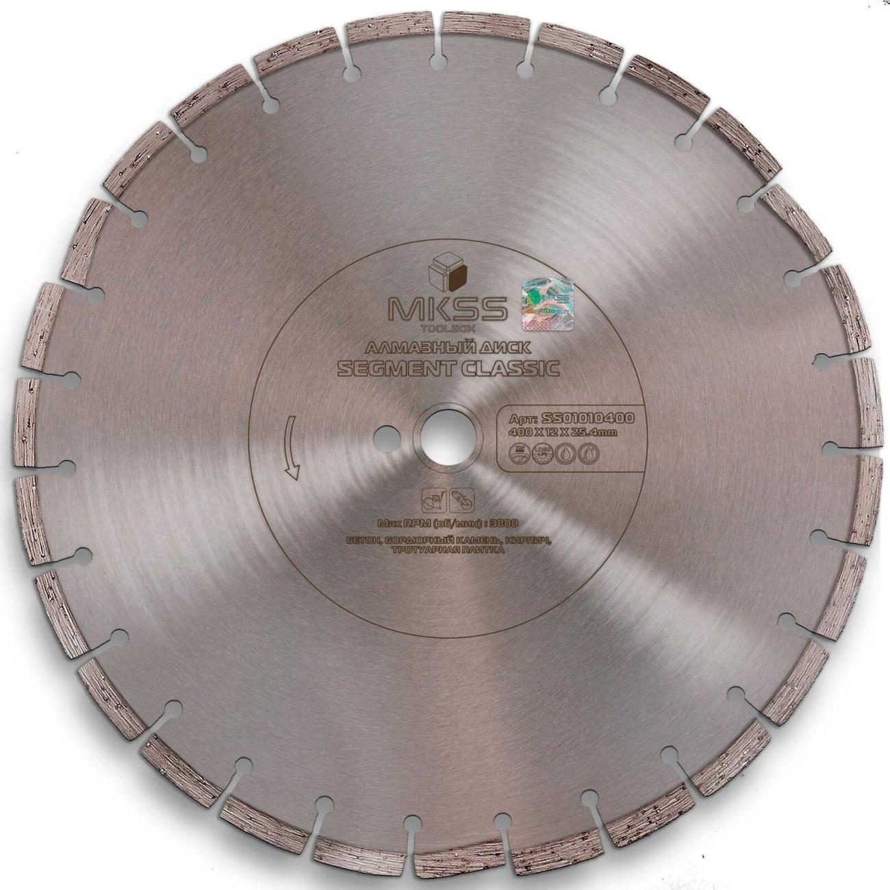 Изображение товара Круг алмазный MKSS по бетону Segment Classic 400х12х25,4мм MKSS