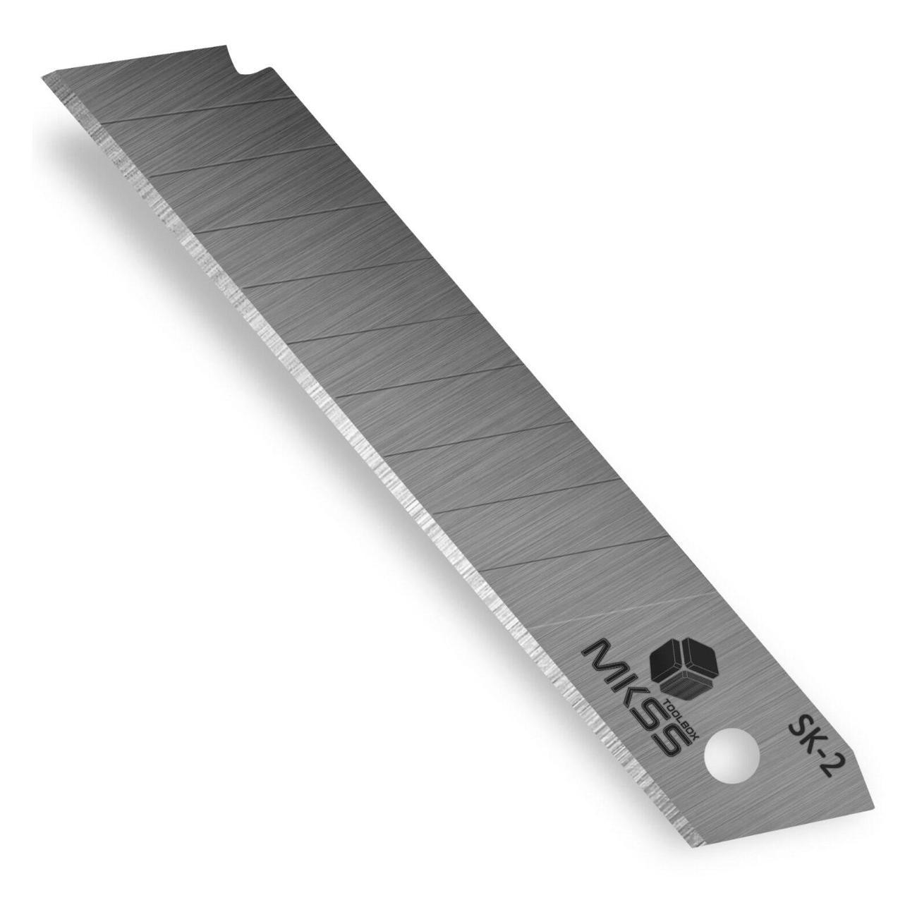 Изображение товара Лезвие для канцелярского,строительного ножа MKSS Лезвия сегментные 18х0,6мм (10шт) MKSS