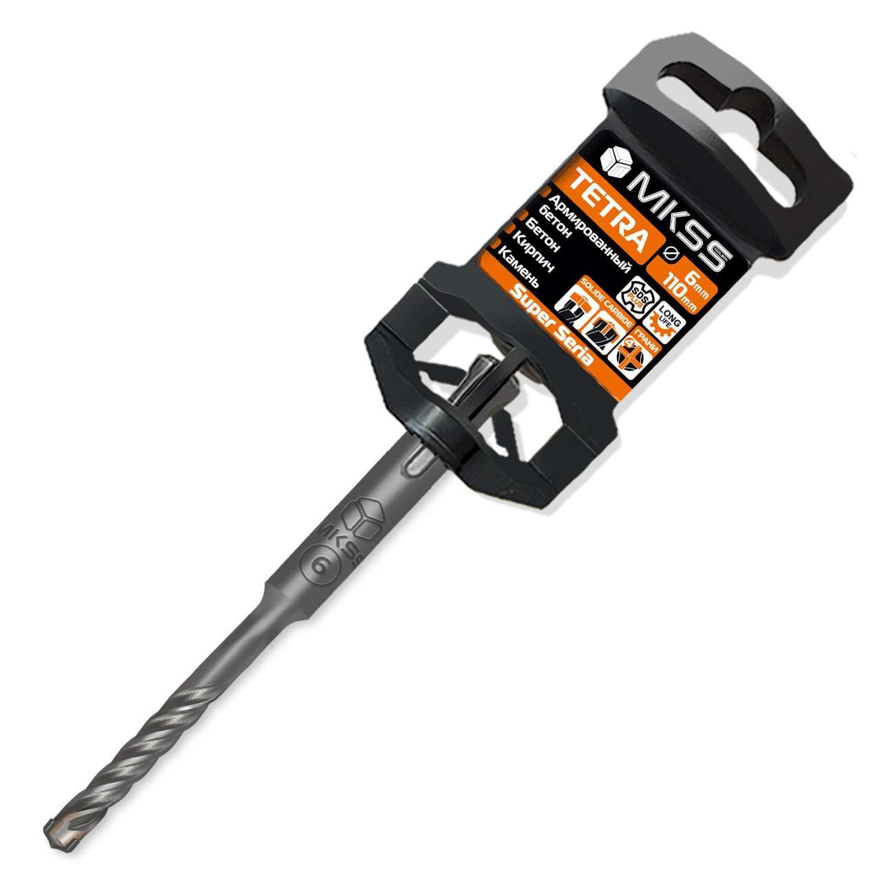 Изображение товара Бур MKSS Бур по арм бетону Tetra 6x110мм SDS-plus MKSS