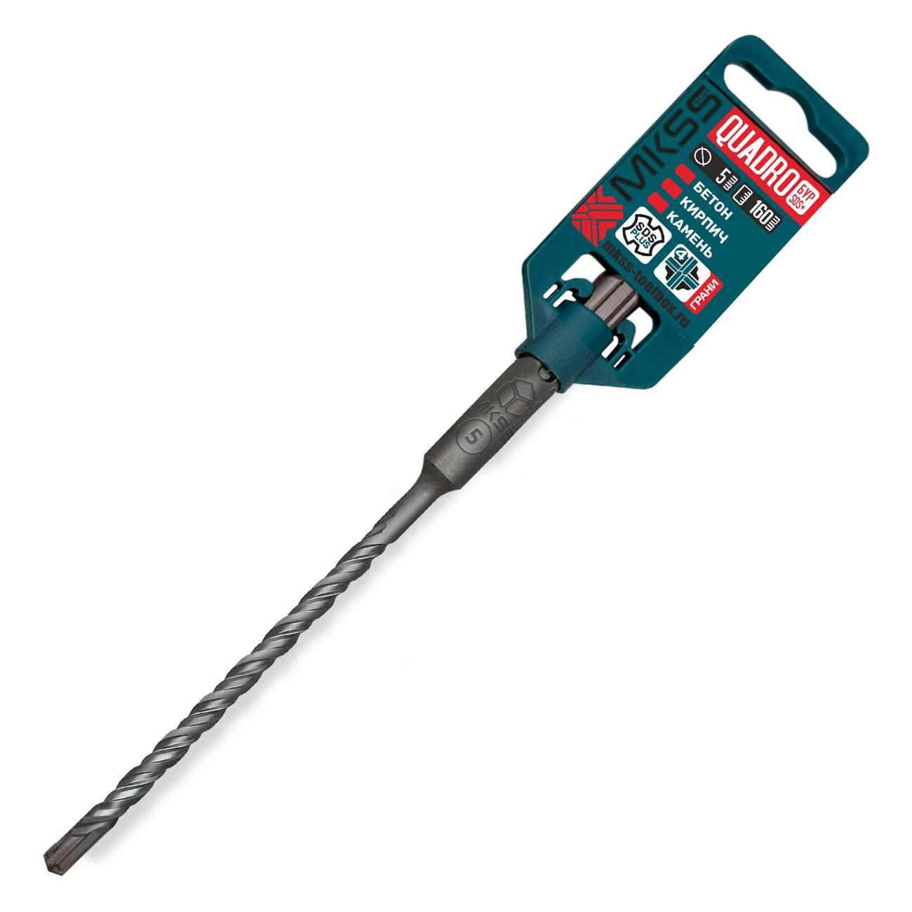 Изображение товара Бур MKSS Бур по бетону Quadro 5x160мм SDS-plus MKSS