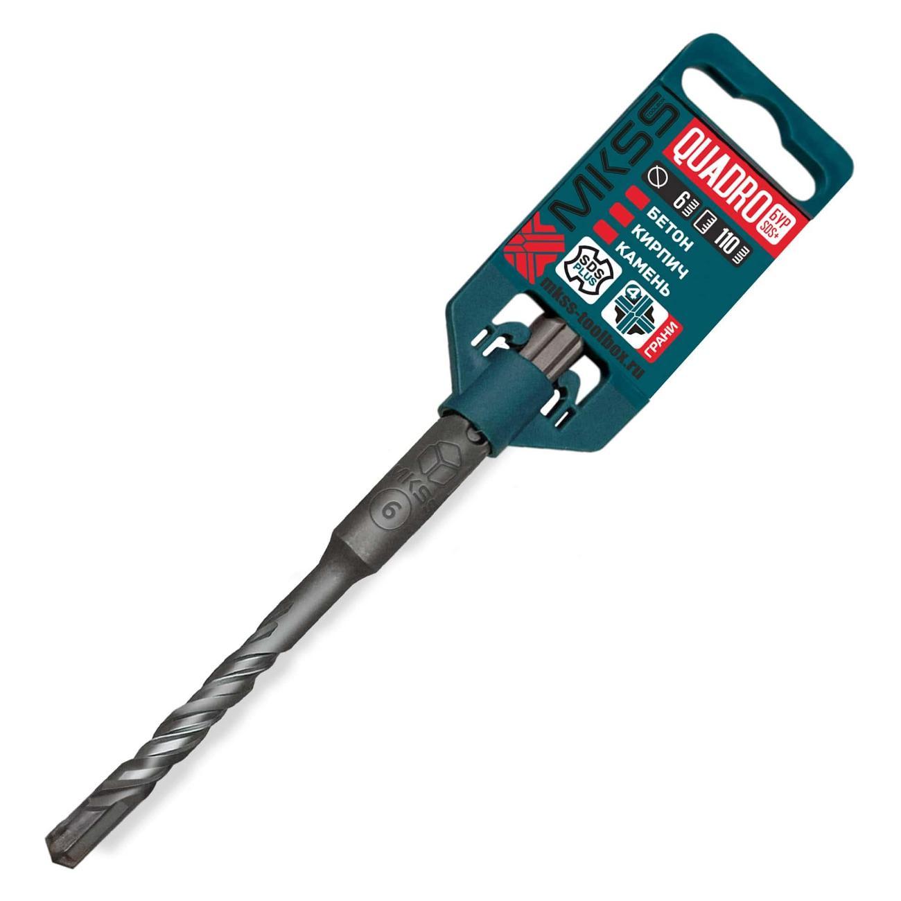 Изображение товара Бур MKSS Бур по бетону Quadro 6x110мм SDS-plus MKSS