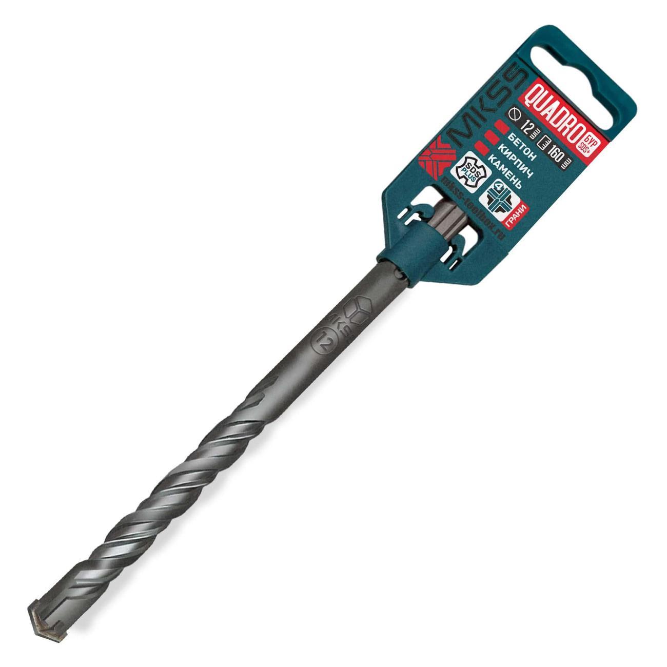 Изображение товара Бур MKSS Бур по бетону Quadro 12x160мм SDS-plus MKSS
