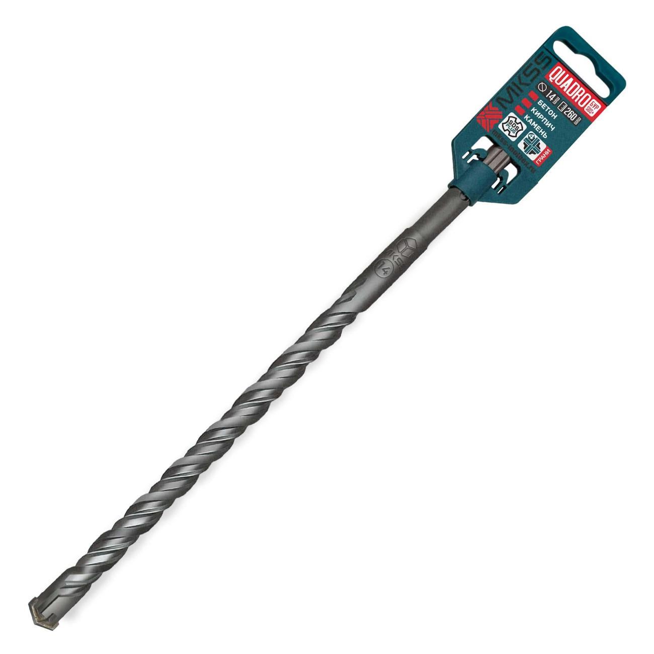 Изображение товара Бур MKSS Бур по бетону Quadro 14x260мм SDS-plus MKSS