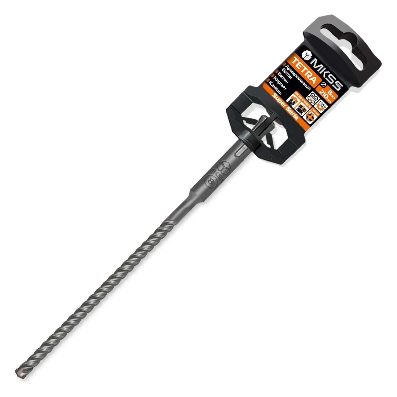 Изображение товара Бур MKSS Бур по арм бетону Tetra 8x210мм SDS-plus MKSS