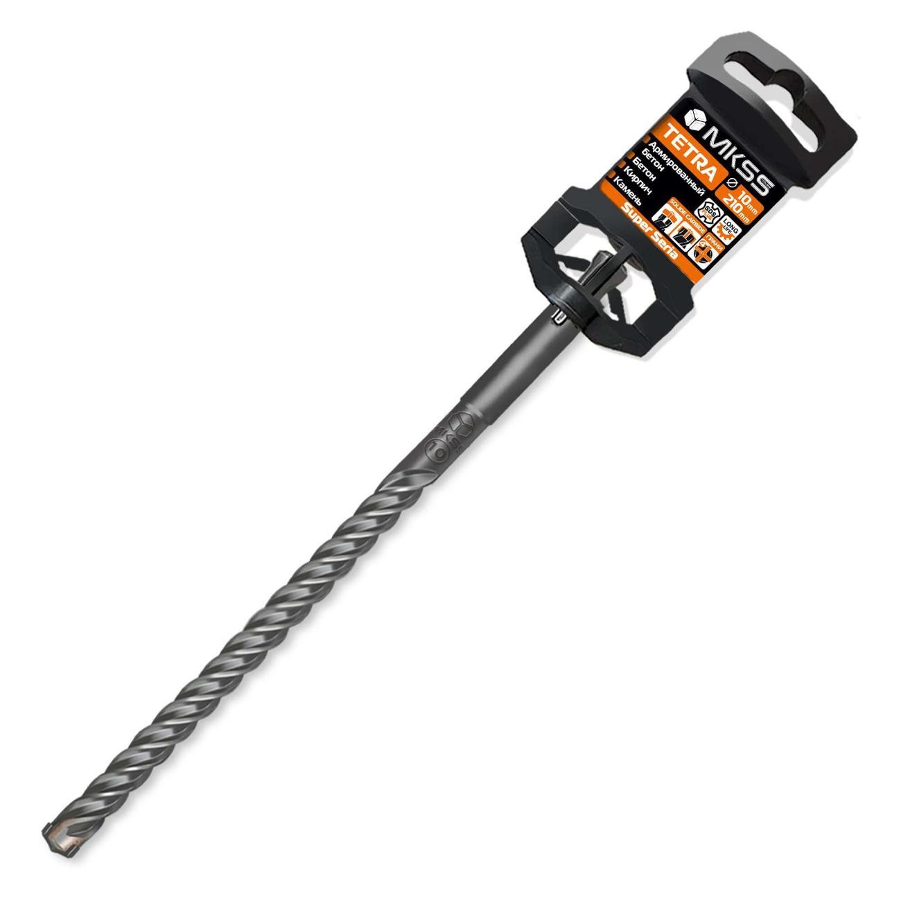 Изображение товара Бур MKSS Бур по арм бетону Tetra 10x210мм SDS-plus MKSS