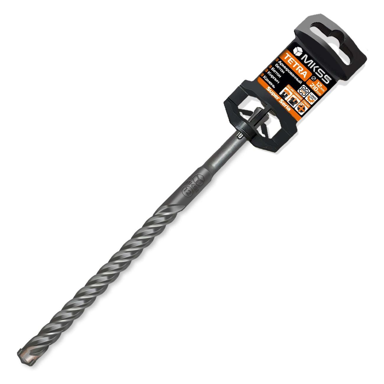 Изображение товара Бур MKSS Бур по арм бетону Tetra 12x210мм SDS-plus MKSS