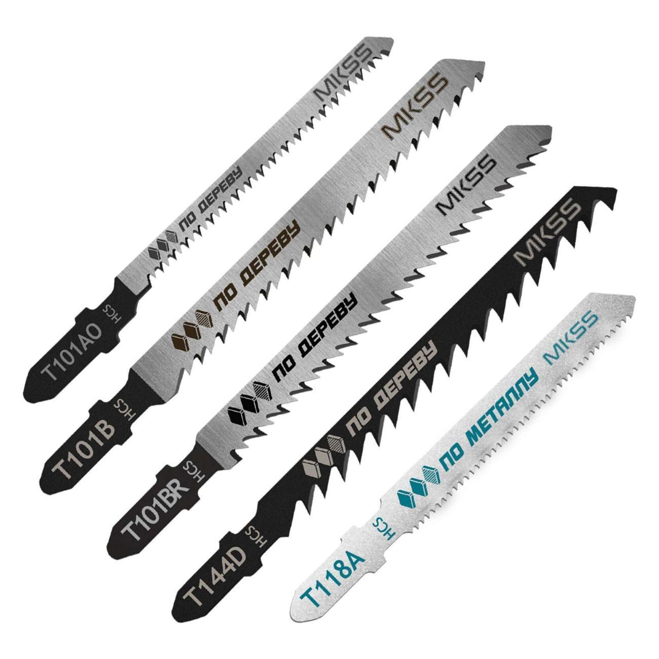 Изображение товара Пилка для лобзика MKSS Набор пилок (Т101АО, T101В, T101ВR, T144D, T118A)