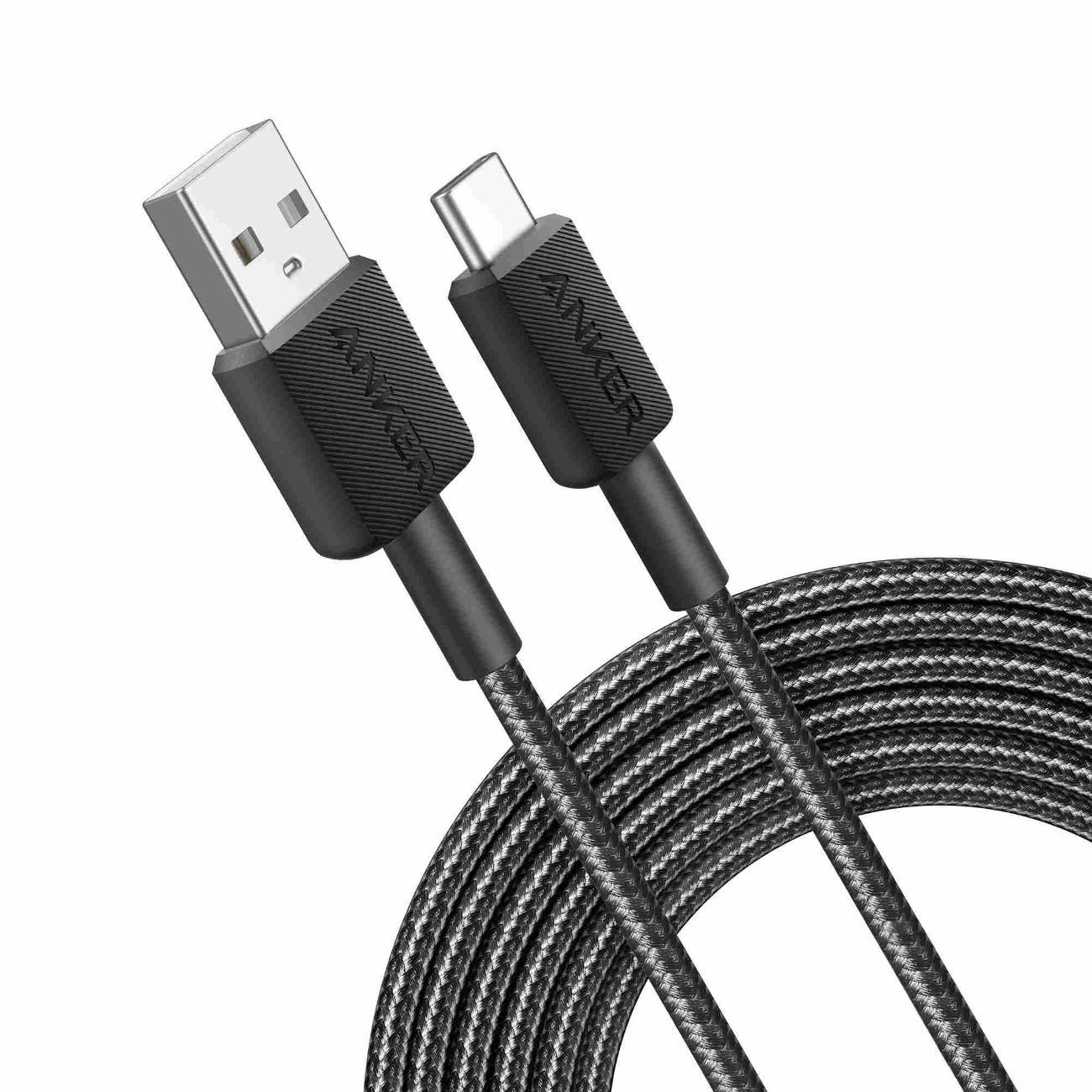 Изображение товара Кабель USB Type-C Anker 322 USB-A to USB-C Cable 3ft Плетеный черный Изображение товара Кабель USB Type-C Anker 322 USB-A to USB-C Cable 3ft Плетеный черный