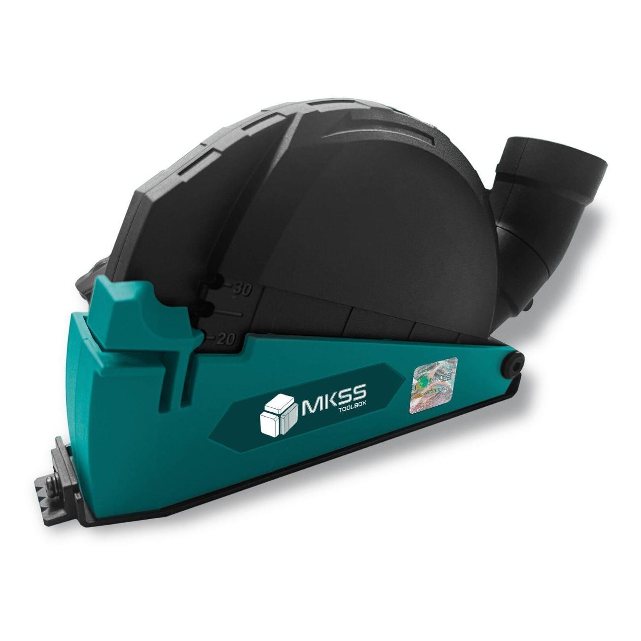 Изображение товара Насадка для шлифовального инструмента MKSS Кожух-пылеудалитель для штробления на УШМ 115/125