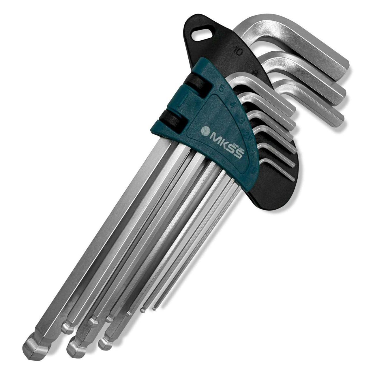 Изображение товара Ключ шестигранный MKSS Набор стандартных с шаровым наконечником MKSS