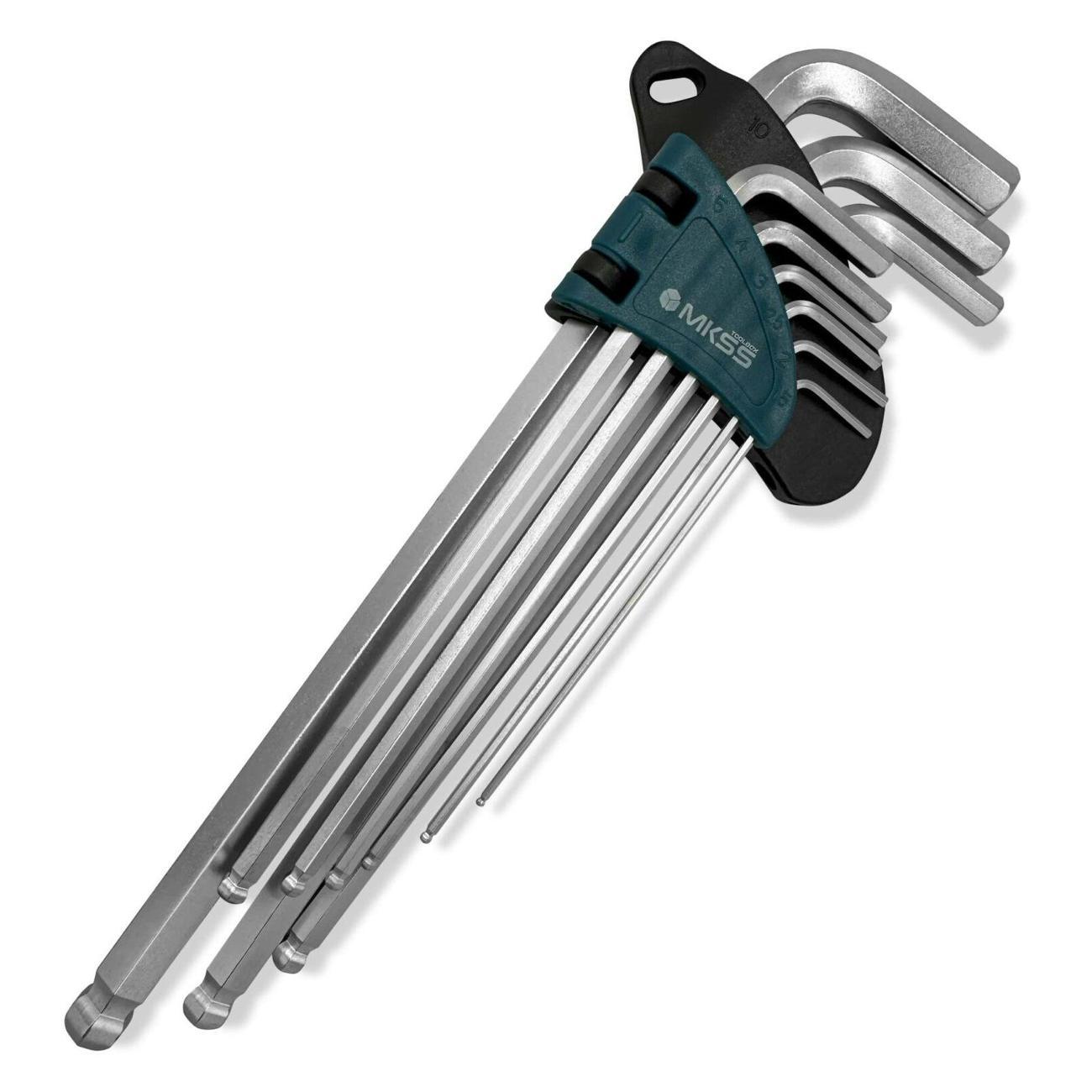 Изображение товара Ключ шестигранный MKSS Набор удлиненных с шаровым наконечником MKSS
