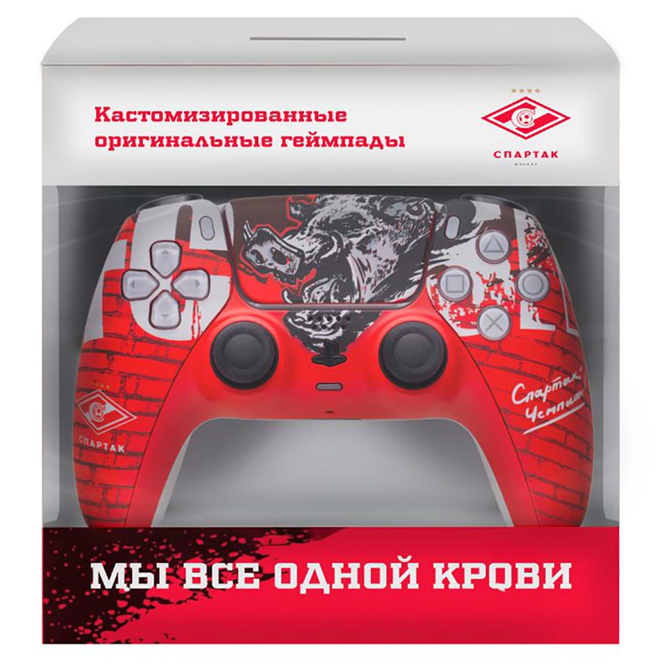 Купить Геймпад для консоли PS5 PlayStation 5 Rainbo DualSense Спартак.  Чемпион в каталоге интернет магазина М.Видео по выгодной цене с доставкой,  отзывы, фотографии - Москва