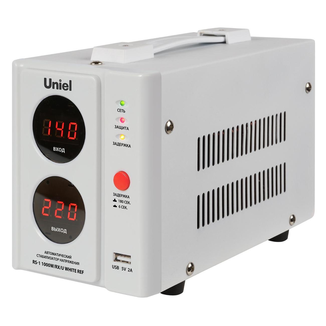 Изображение товара Стабилизатор Uniel RS-1 1000W/RX/U WHITE REF