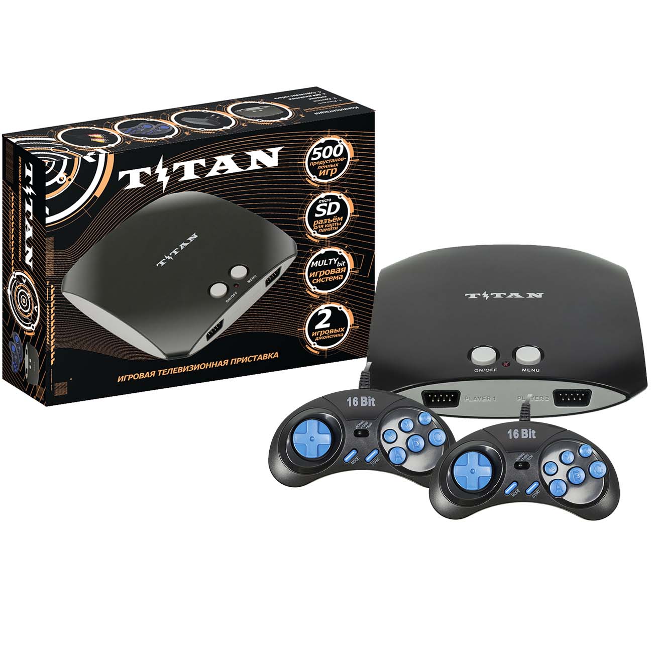 Купить Игровая консоль Titan Titan 3 (500 эмулируемых игр, проводные  геймпады, RCA) в каталоге интернет магазина М.Видео по выгодной цене с  доставкой, отзывы, фотографии - Москва