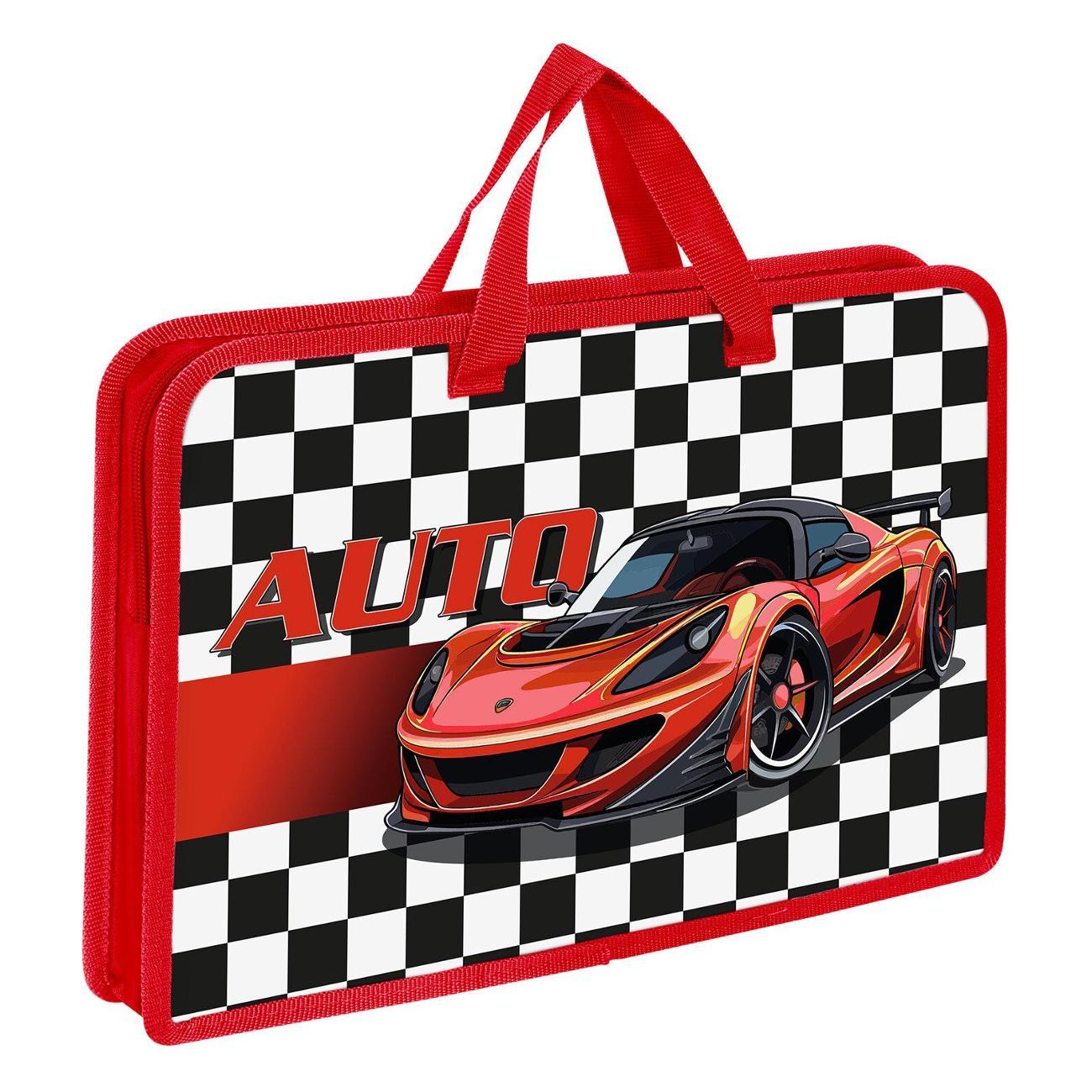 Изображение товара Папка Юнландия Папка на молнии с ручками ЮНЛАНДИЯ А4 Красн авто