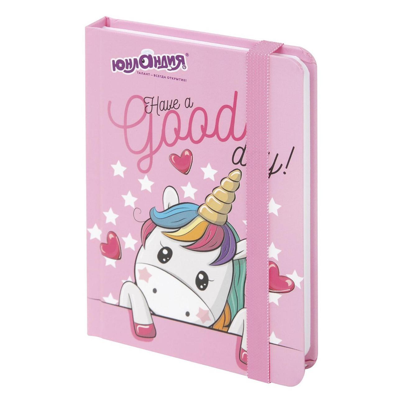 Изображение товара Блокнот для записей Юнландия Блокнот с резинкой А6 ЮНЛАНДИЯ Unicorn клетка