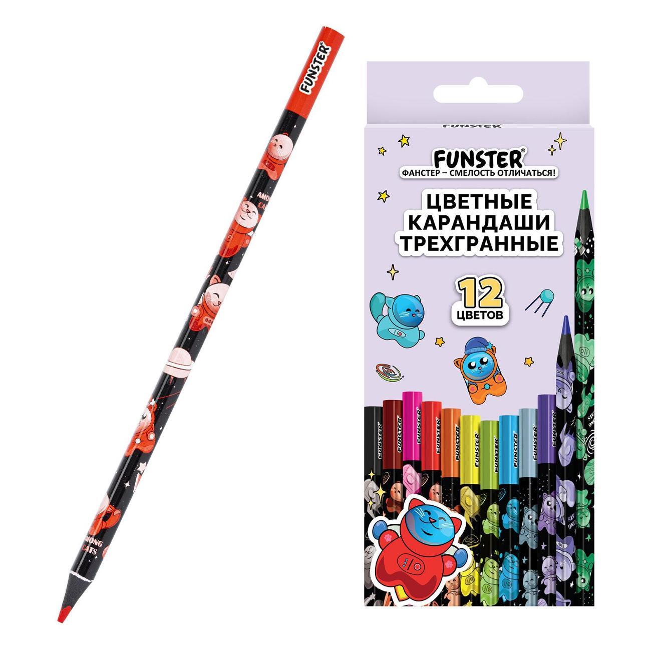 Изображение товара Карандаш FUNSTER Карандаши цветные FUNSTER Коты 12цв