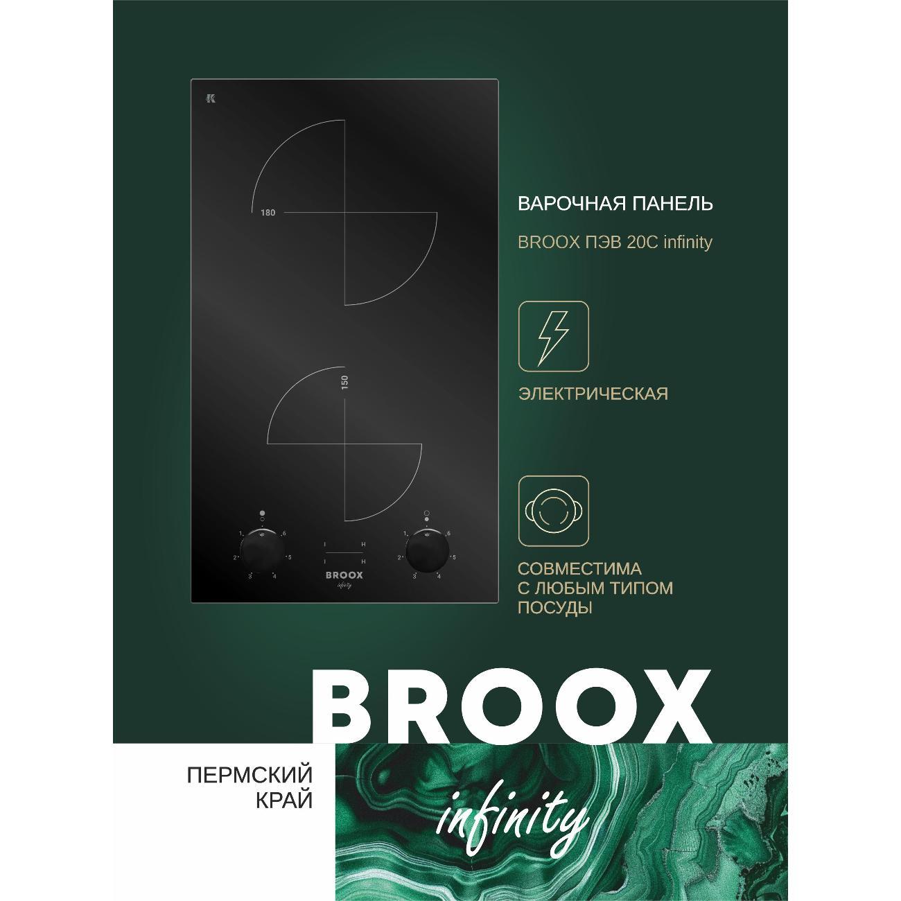 Изображение товара Встраиваемая электрическая панель BROOX ПЭВ 20 С infinity