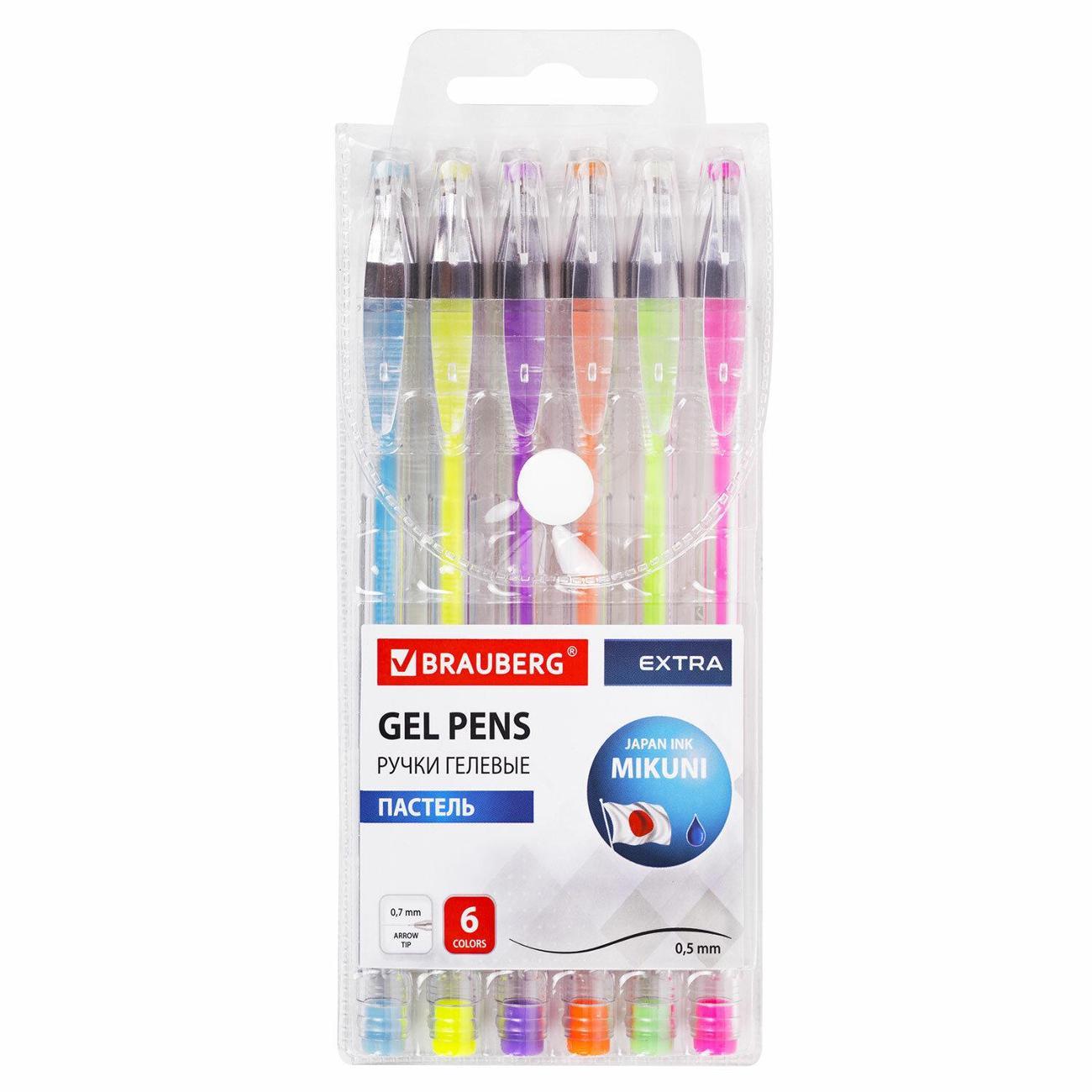Изображение товара Ручка для письма Brauberg Ручки гелевые BRAUBERG EXTRA 6 цветов пастель