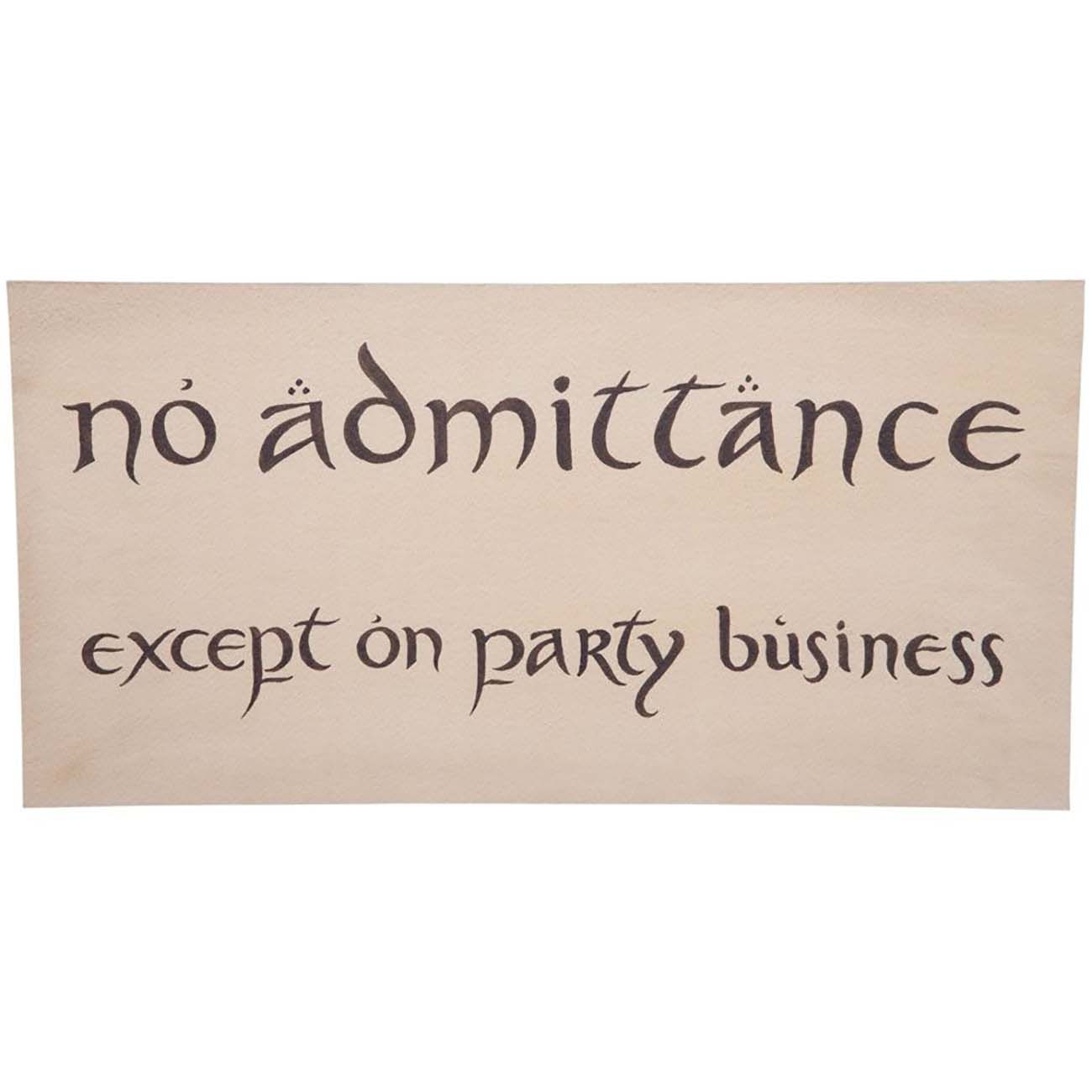 Изображение товара Постер The Hobbit Sign No Admittance (872801433)