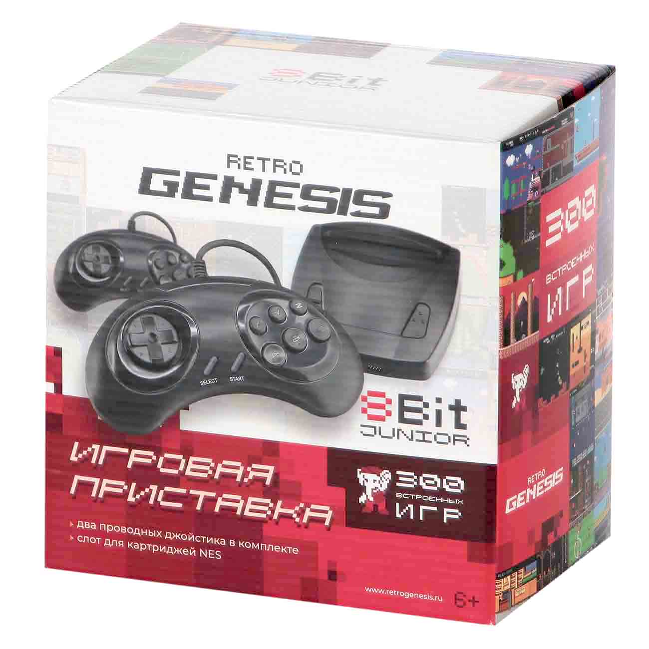 Купить Игровая консоль Retro Genesis Junior 8Bit (300 игр, проводные  геймпады, RCA) в каталоге интернет магазина М.Видео по выгодной цене с  доставкой, отзывы, фотографии - Москва