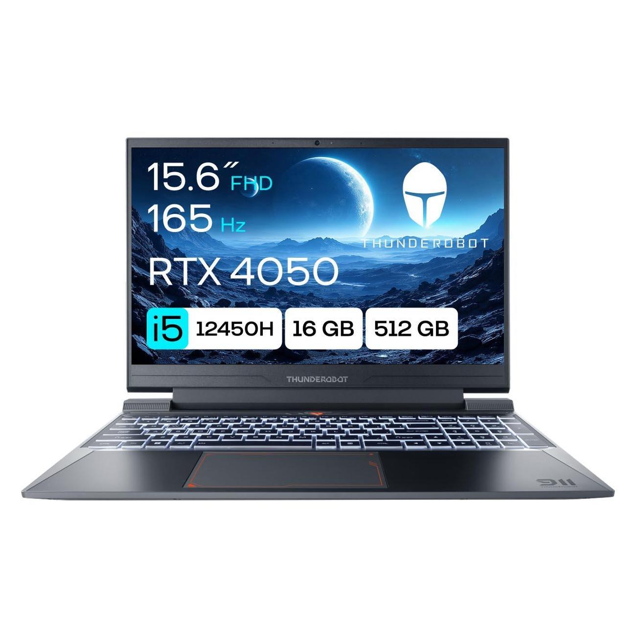 Изображение товара Ноутбук игровой Thunderobot 911 X Wild Hunter G2D 15,6"/i5-12450H/16Гб/512Гб/RTX 4050 6Гб/noOS/Серый(JT009A00KRU)