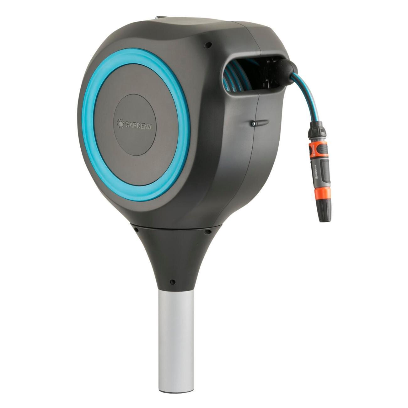 Изображение товара Катушка для шланга Gardena Катушка со шлангом свободного размещения автоматическая RollUp M (голубой цвет)