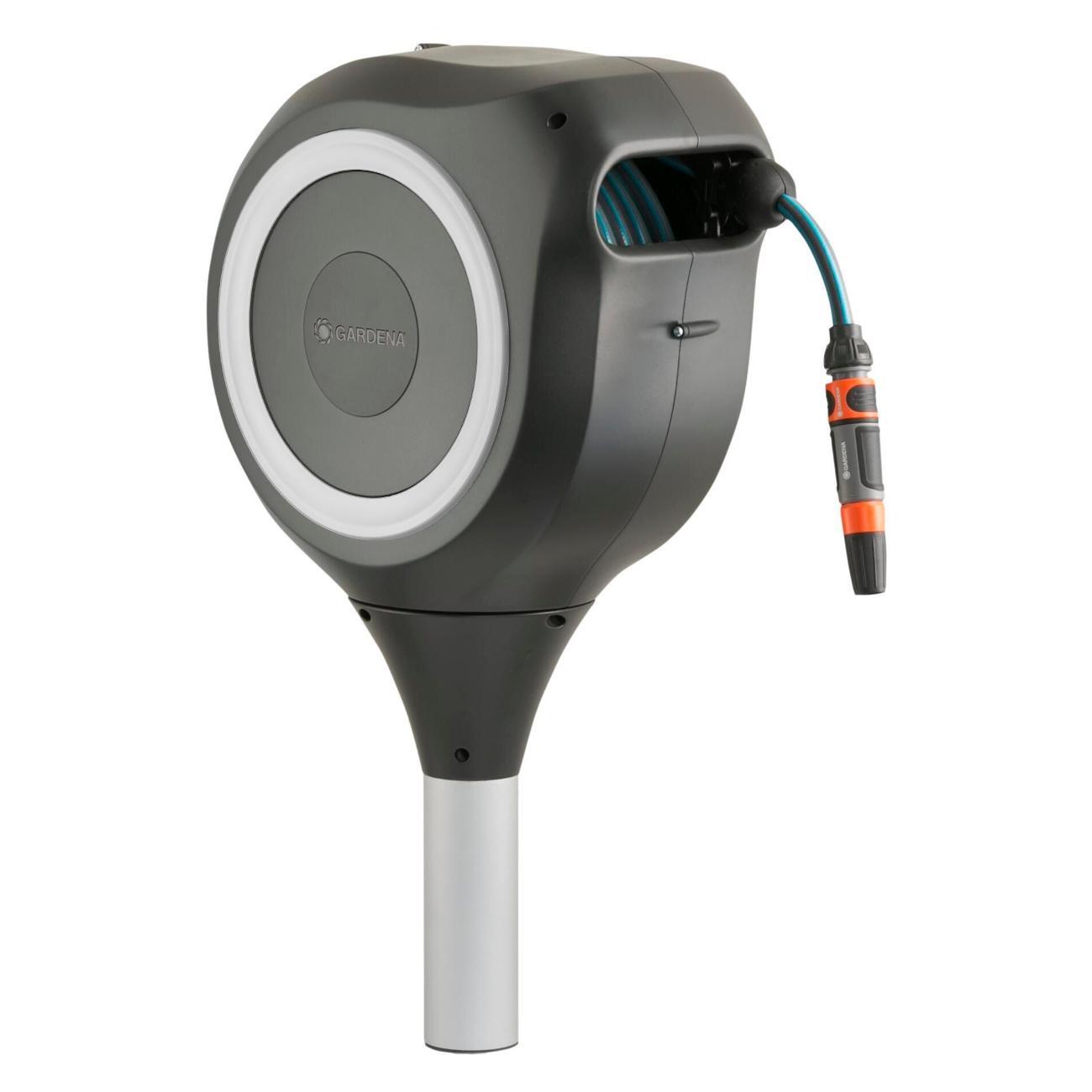 Изображение товара Катушка для шланга Gardena Катушка со шлангом свободного размещения автоматическая RollUp M (белый цвет)