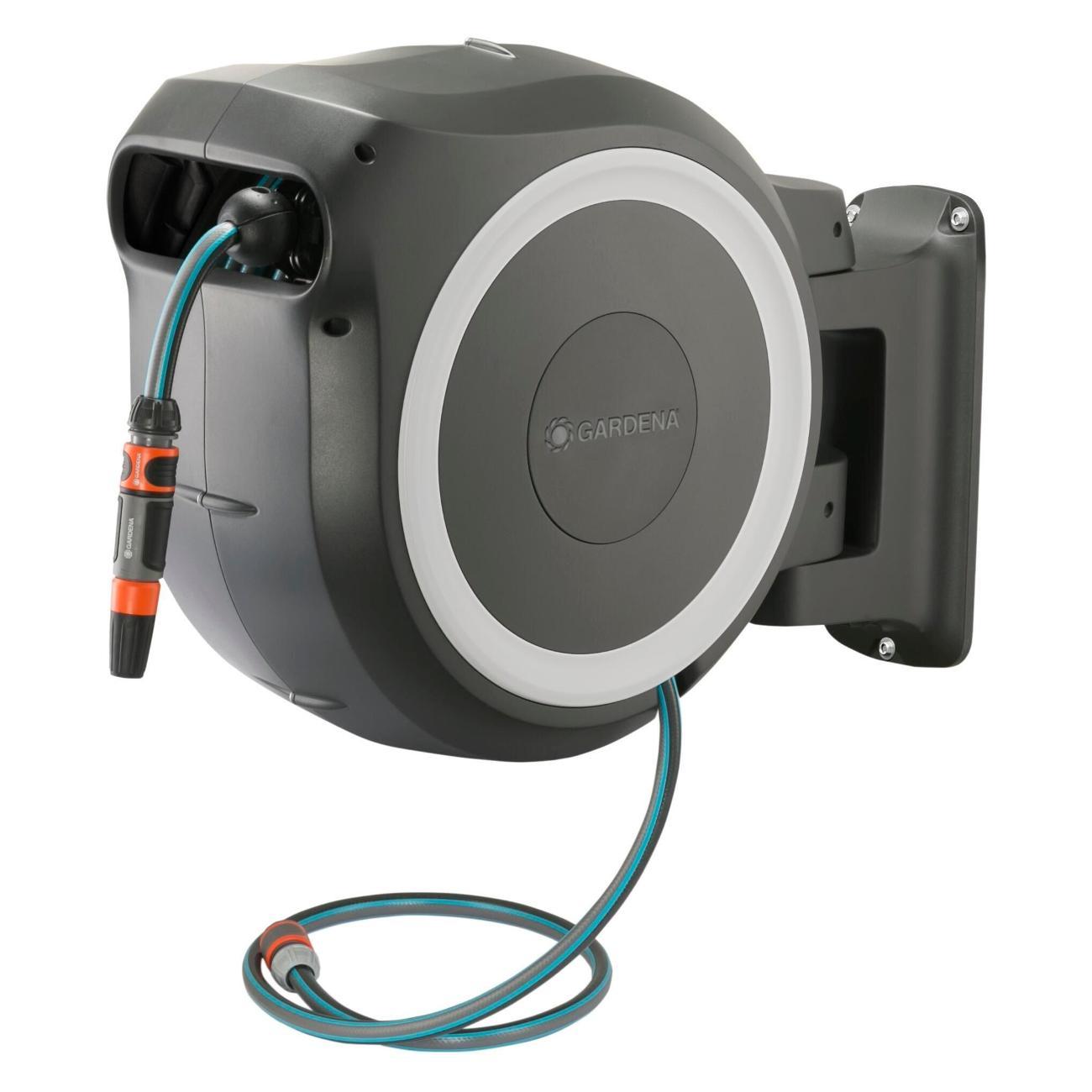 Изображение товара Катушка для шланга Gardena Катушка со шлангом настенная автоматическая RollUp L белая