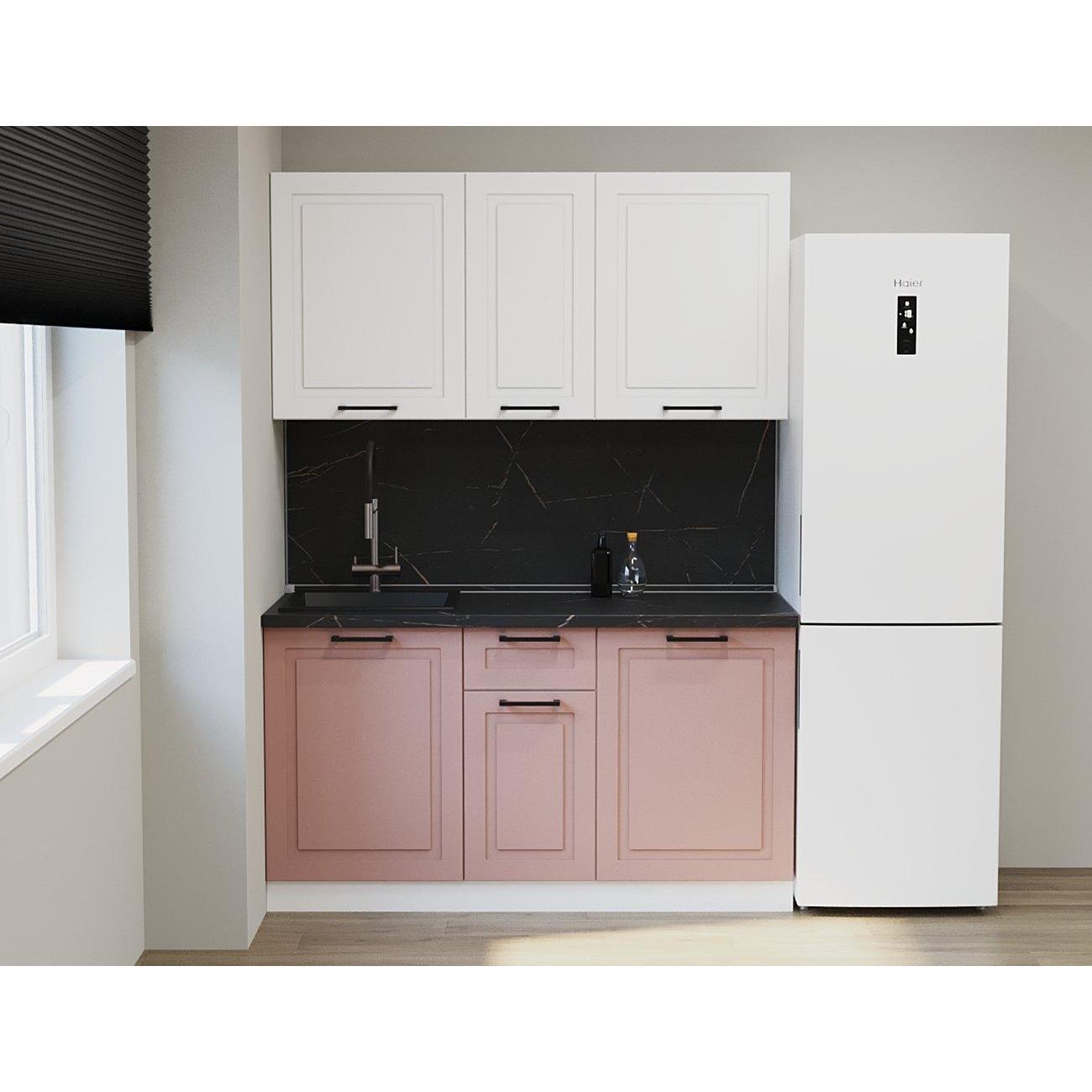 Изображение товара Кухня модульная Кухни РМ КГ Аликанте шарли белый/шарли pink, 1600 мм