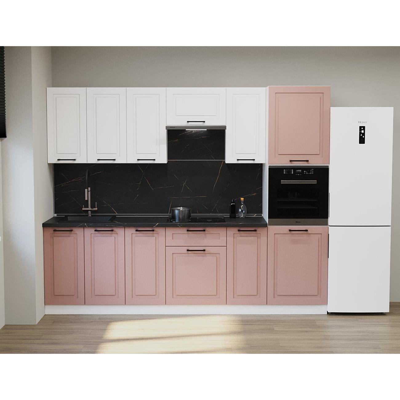 Изображение товара Кухня модульная Кухни РМ КГ Аликанте шарли белый/шарли pink, 2800 мм