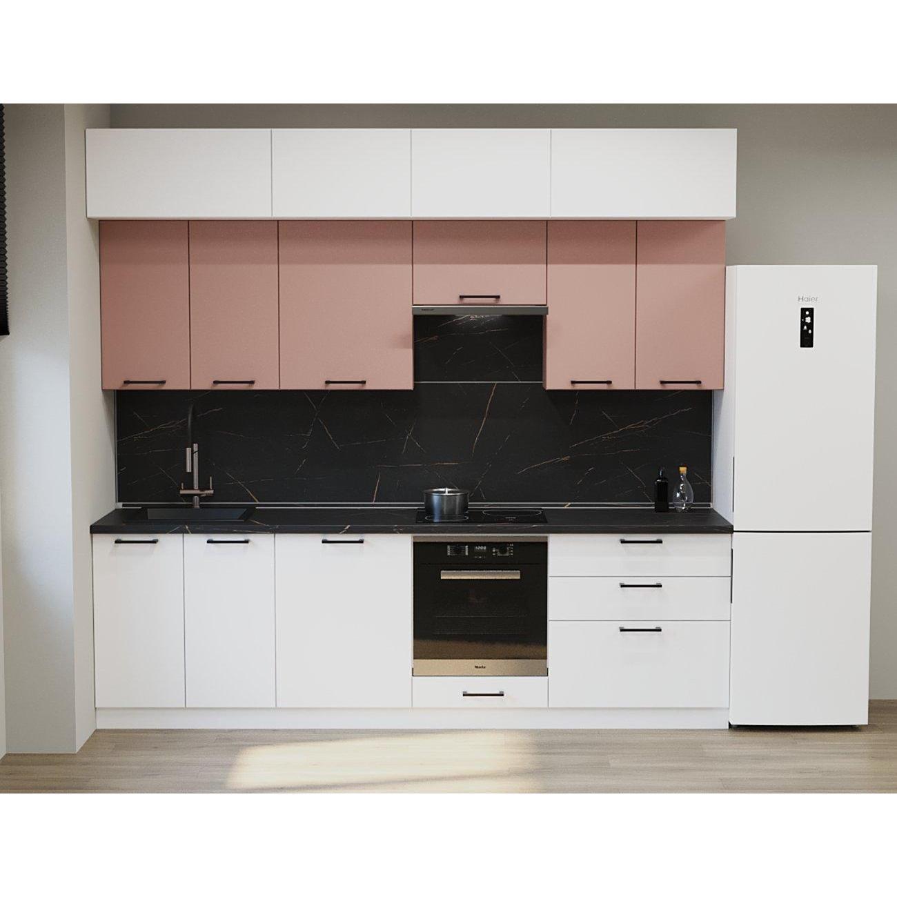 Изображение товара Кухня модульная Кухни РМ КГ Аликанте шарли белый/шарли pink, 2800 мм