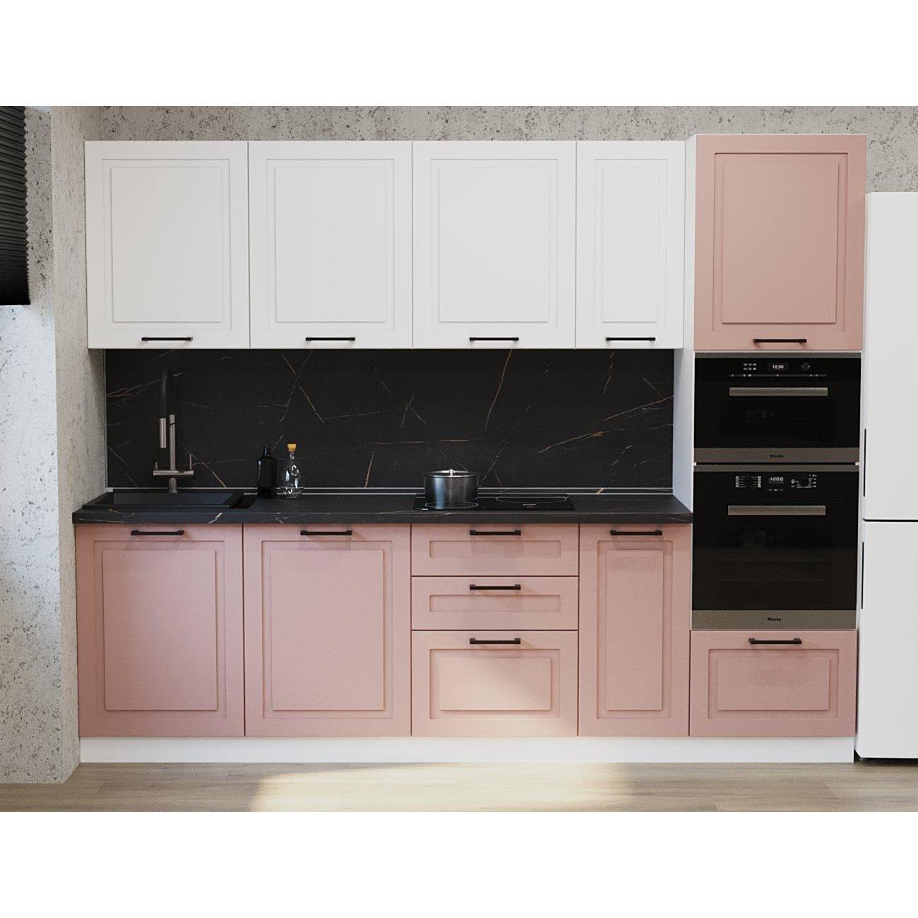 Изображение товара Кухня модульная Кухни РМ КГ Аликанте шарли белый/шарли pink, 2800 мм