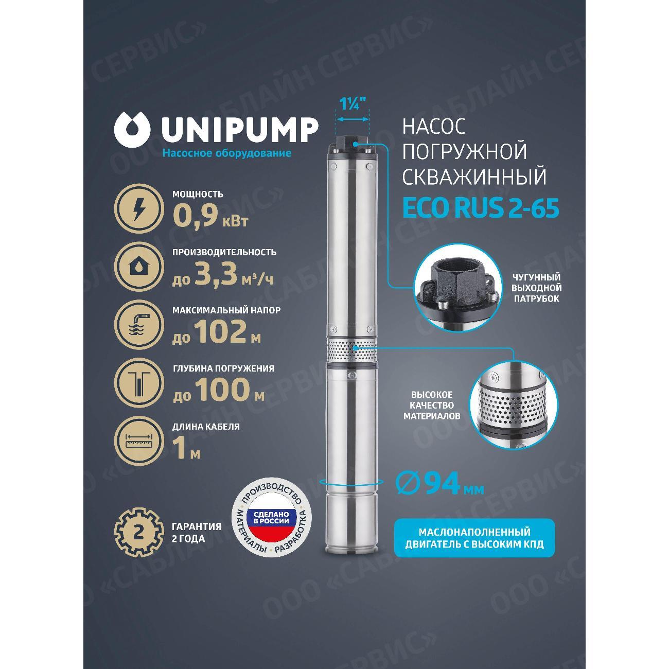 Изображение товара Насос погружной UNIPUMP ECO RUS_85457