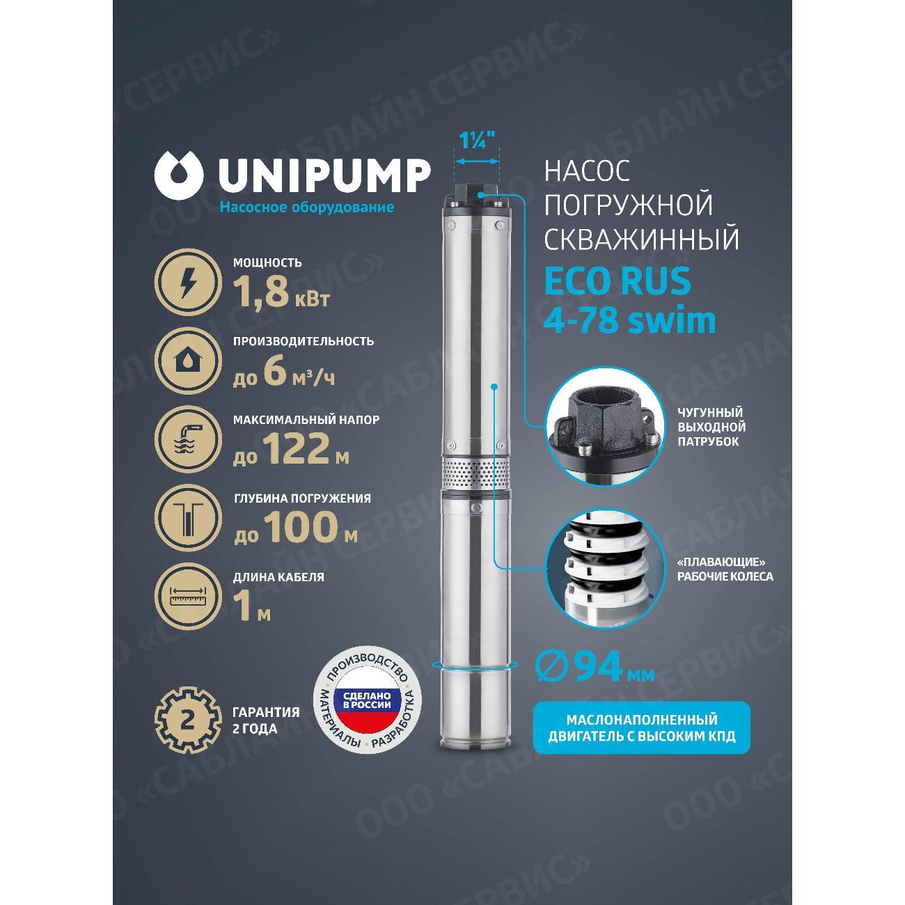 Изображение товара Насос погружной UNIPUMP ECO RUS_54842