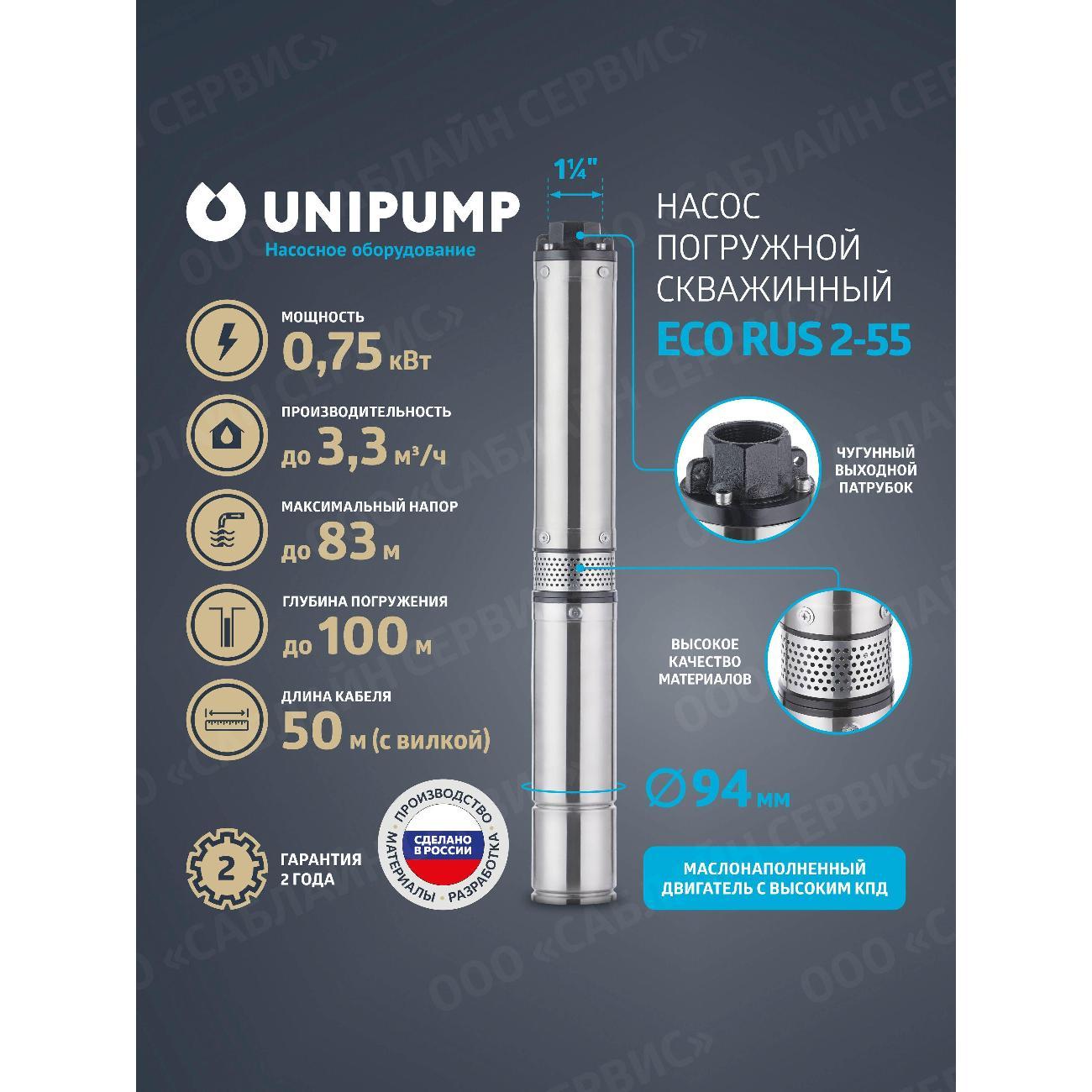 Изображение товара Насос погружной UNIPUMP ECO RUS_87784