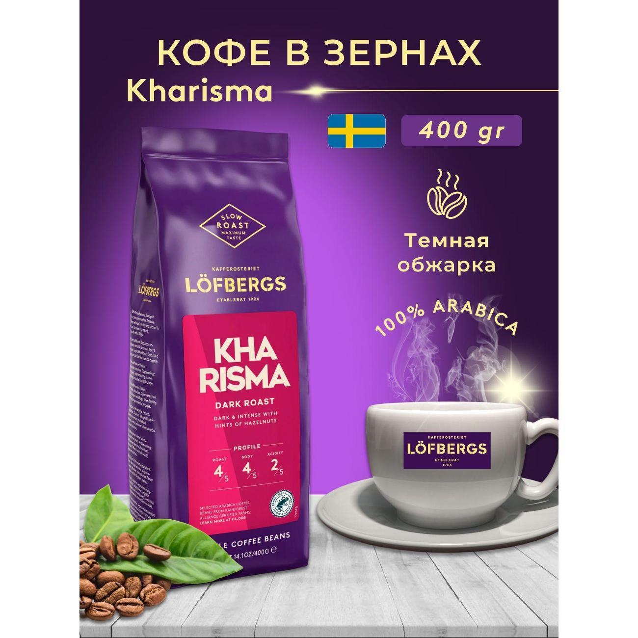 Изображение товара Кофе зерновой Lofbergs Kharisma, 400 г